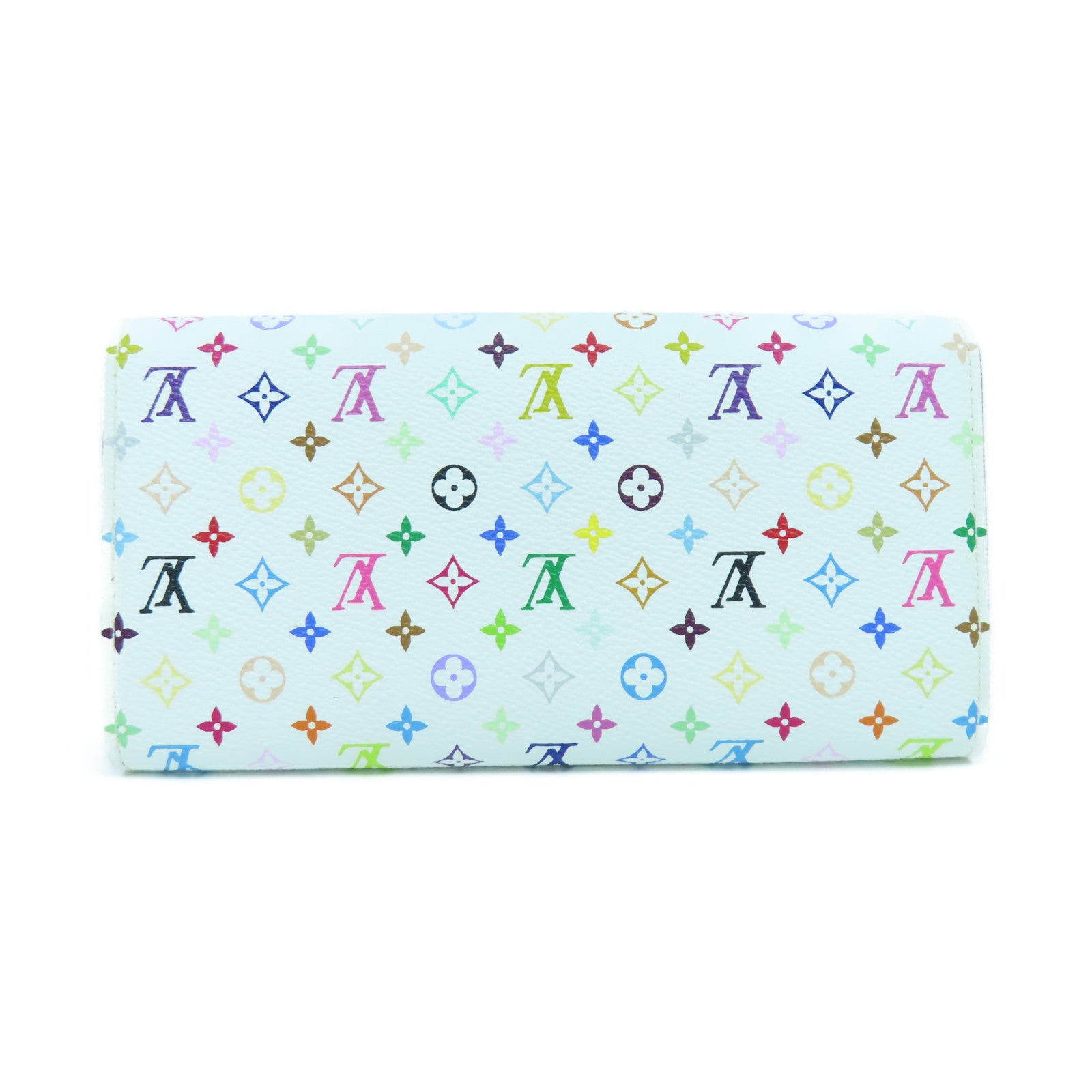 LOUIS VUITTON Monogram Multicolore Long Wallet金扣長錢包白色/彩色