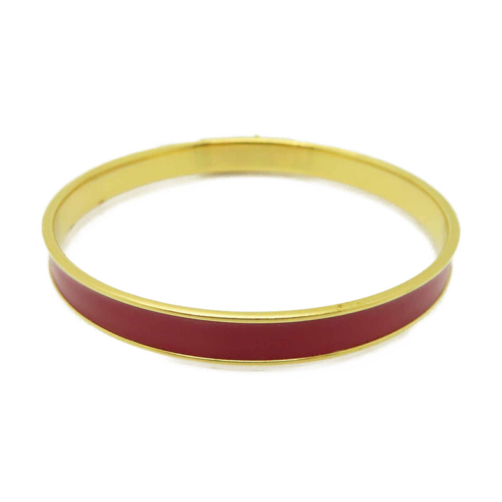 HERMES 金屬Vintage Bangle手鐲紅色/金色