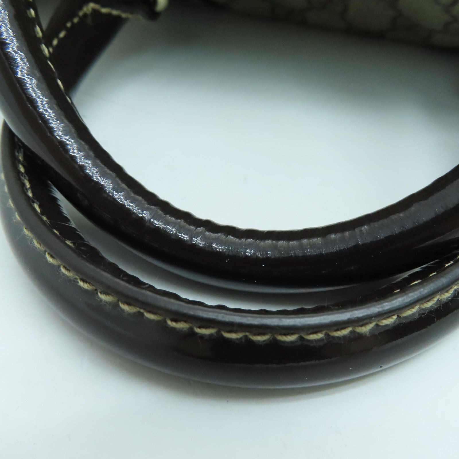 GUCCI 涂层帆布Boston Bag波士顿包金扣啡色