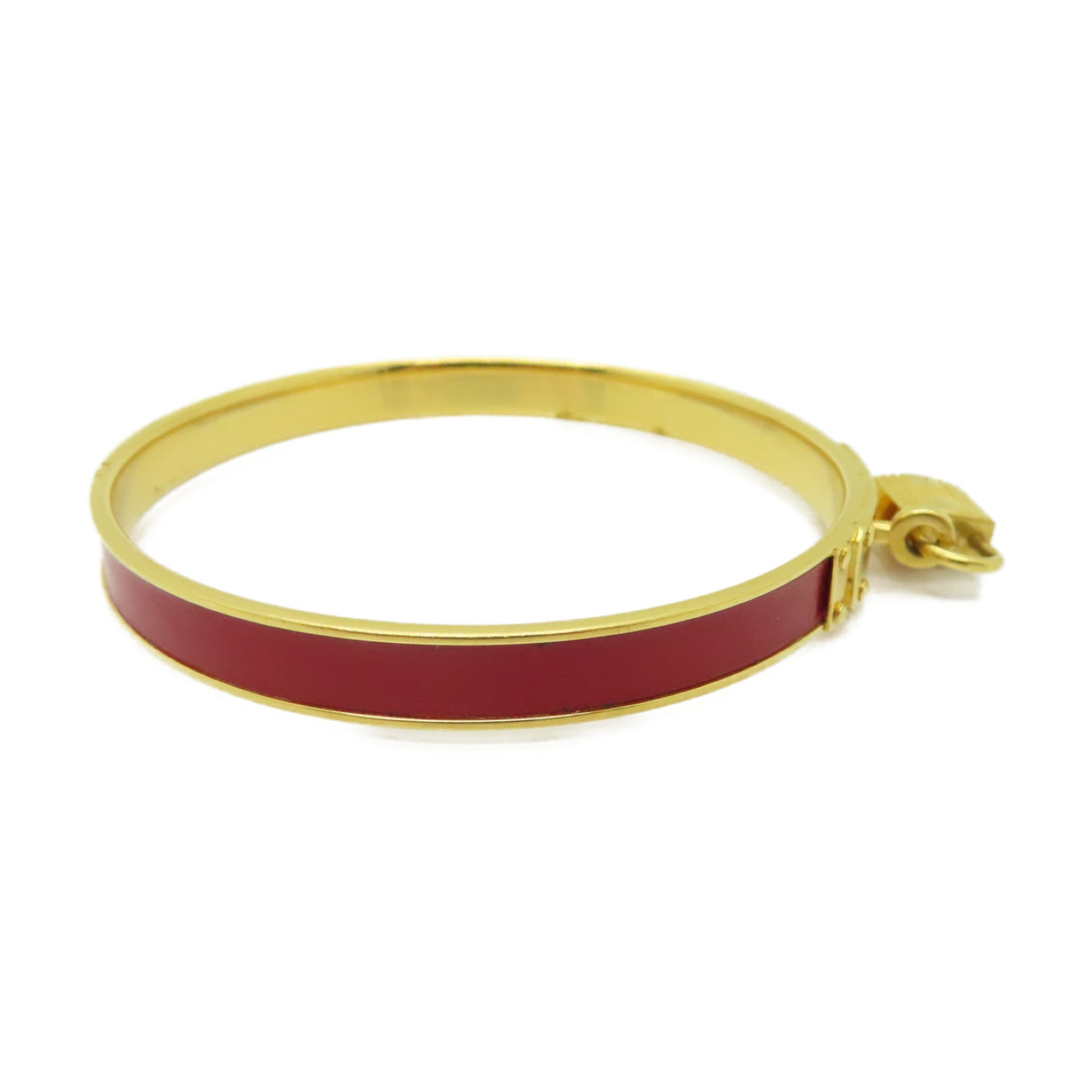 HERMES 金屬Vintage Bangle手鐲紅色/金色