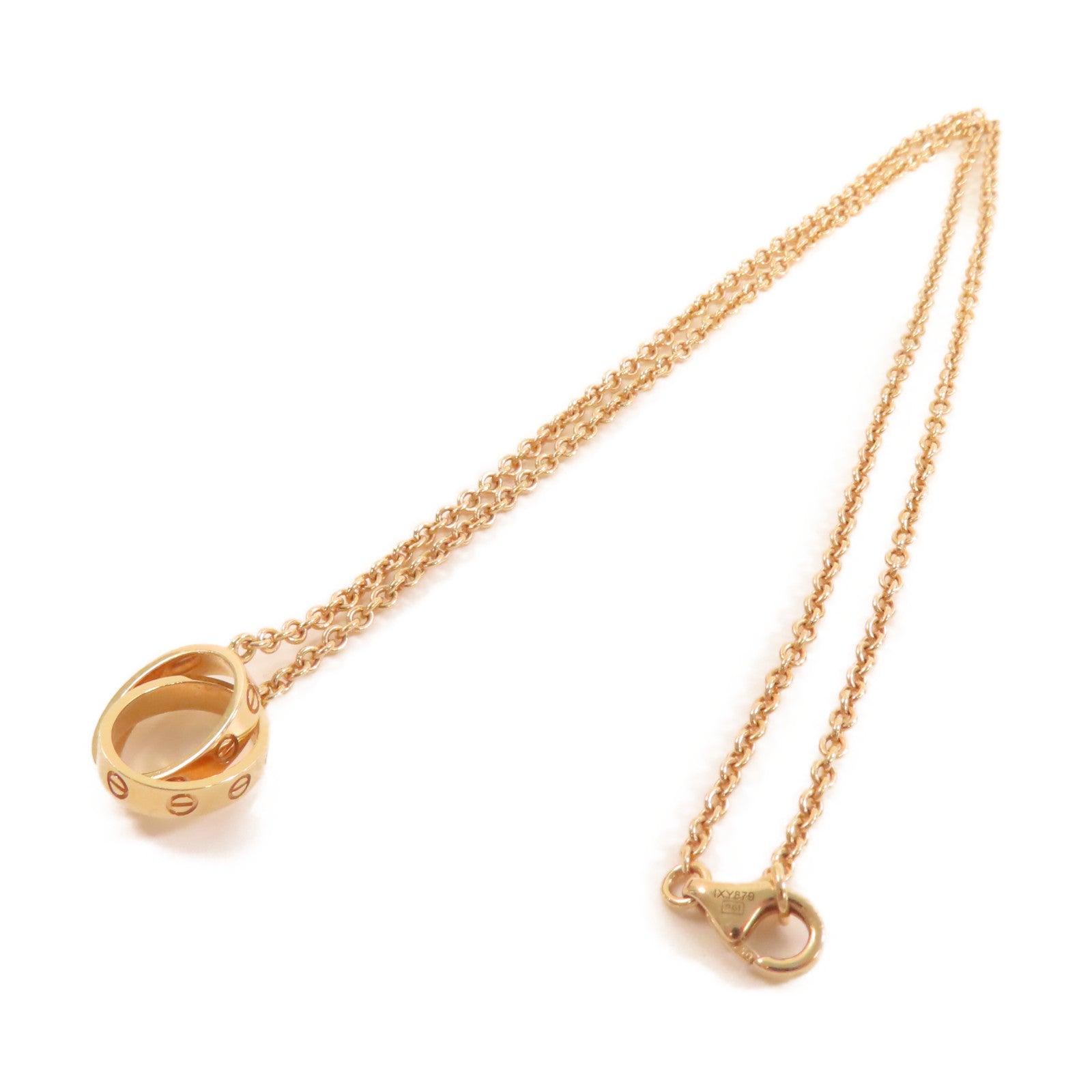 CARTIER 18K玫瑰金Love Necklace項鏈