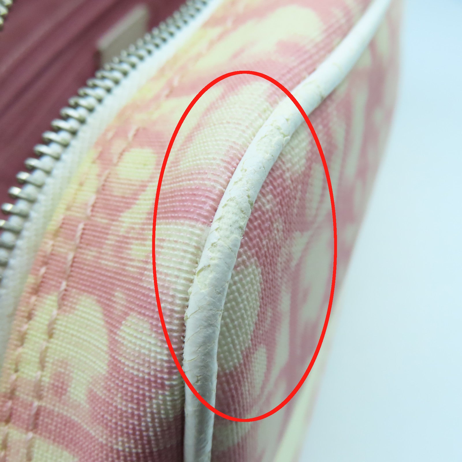 Dior 涂层皮革Shoulder Bag银扣肩背袋粉红色白色