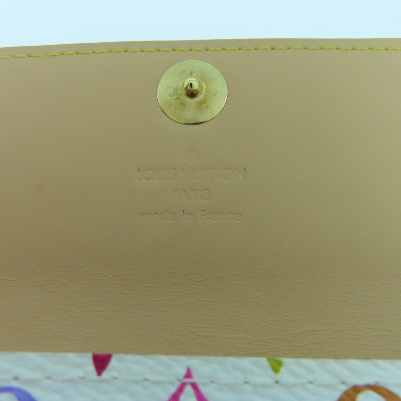 LOUIS VUITTON Monogram Multicolore Long Wallet金扣長錢包白色/彩色
