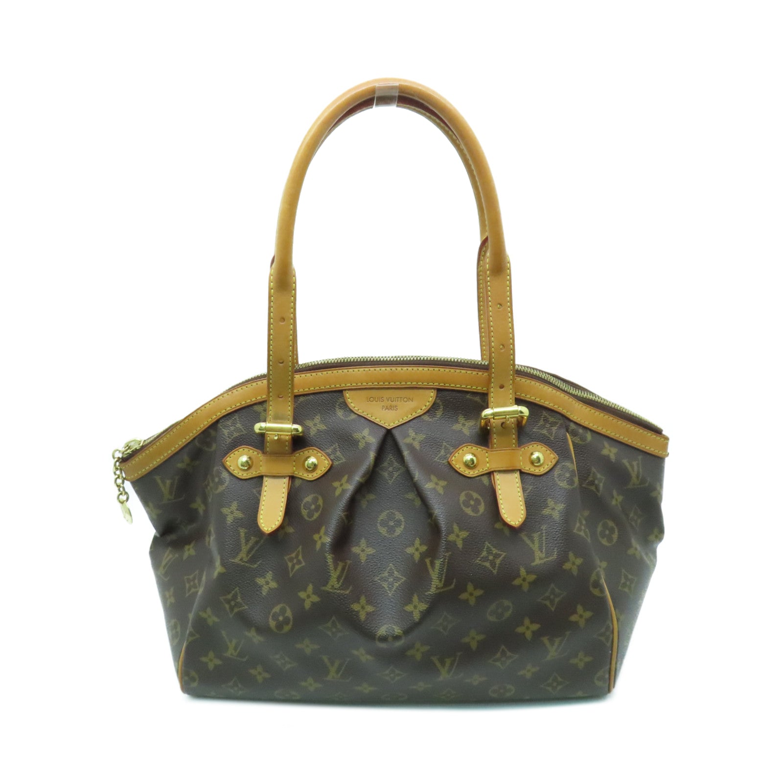 LOUIS VUITTON Monogram Tivoli GM金扣肩背袋棕色