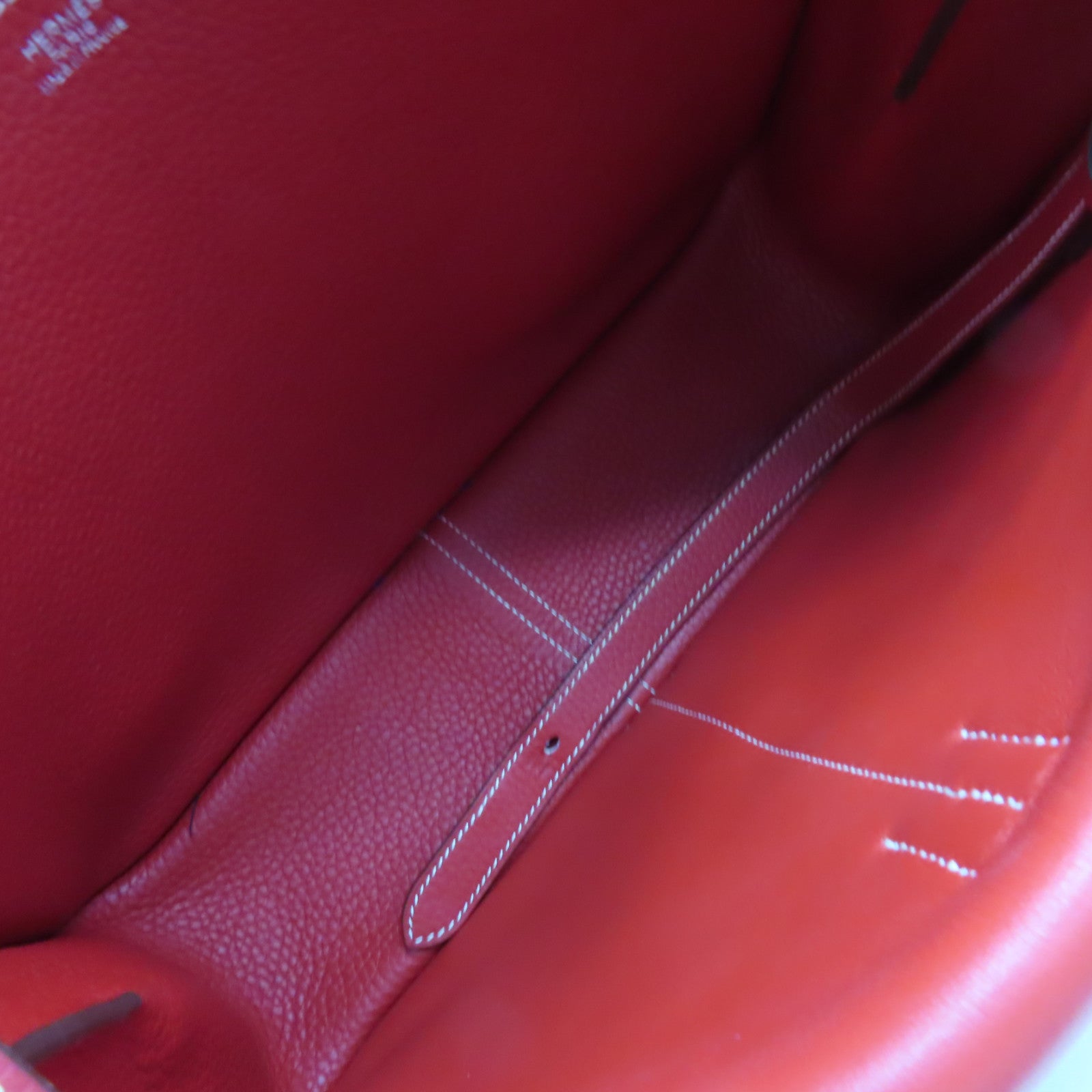 HERMES 【激減優惠】Clemence皮革Halzan 31 2Way Shoulder Bag銀扣手挽肩背兩用袋法拉利紅色