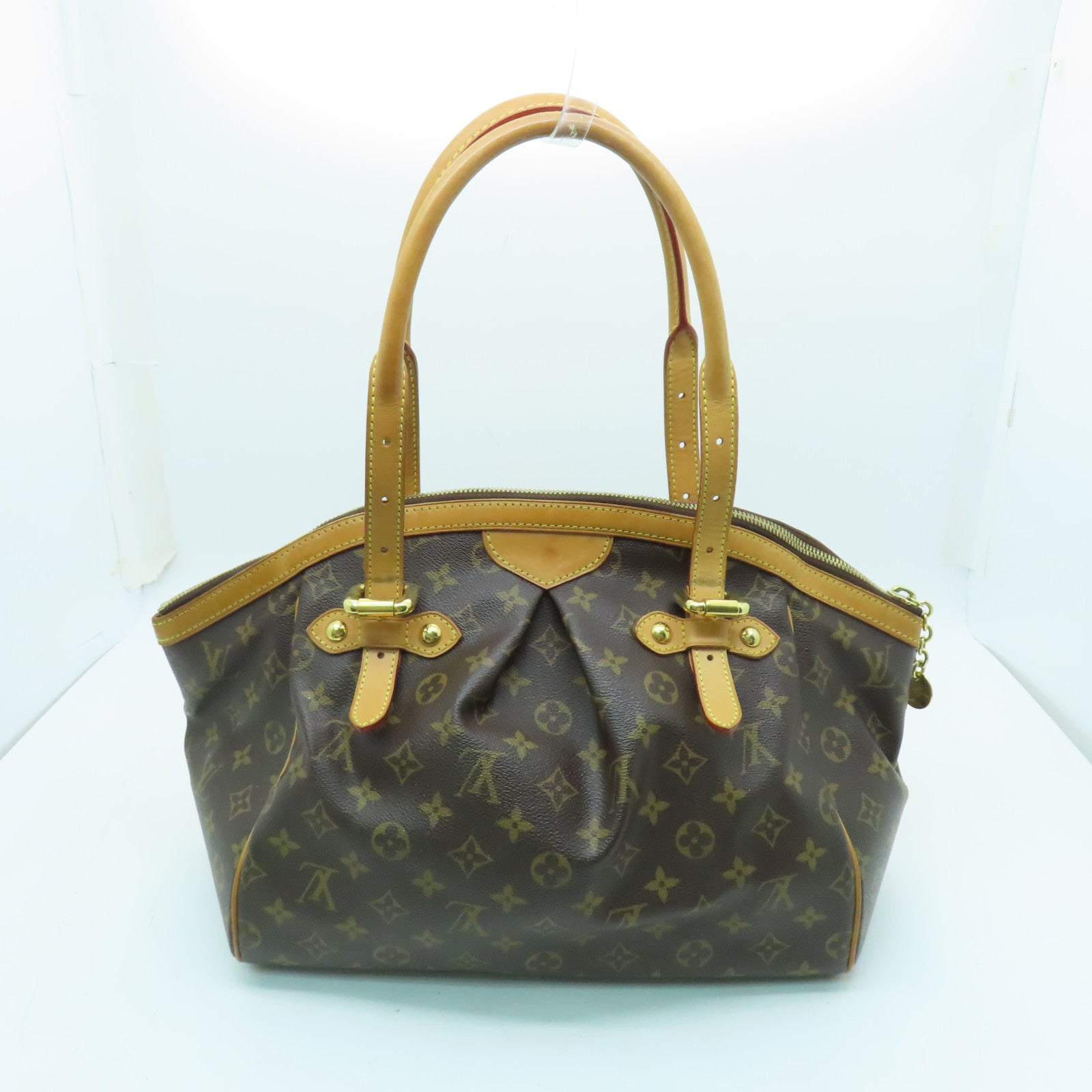LOUIS VUITTON Monogram Tivoli GM金扣肩背袋棕色
