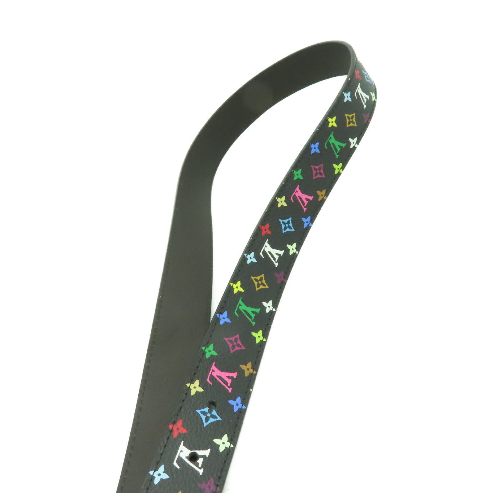 LOUIS VUITTON Monogram Multicolore Belt (90cm)金扣皮帶黑色/彩色