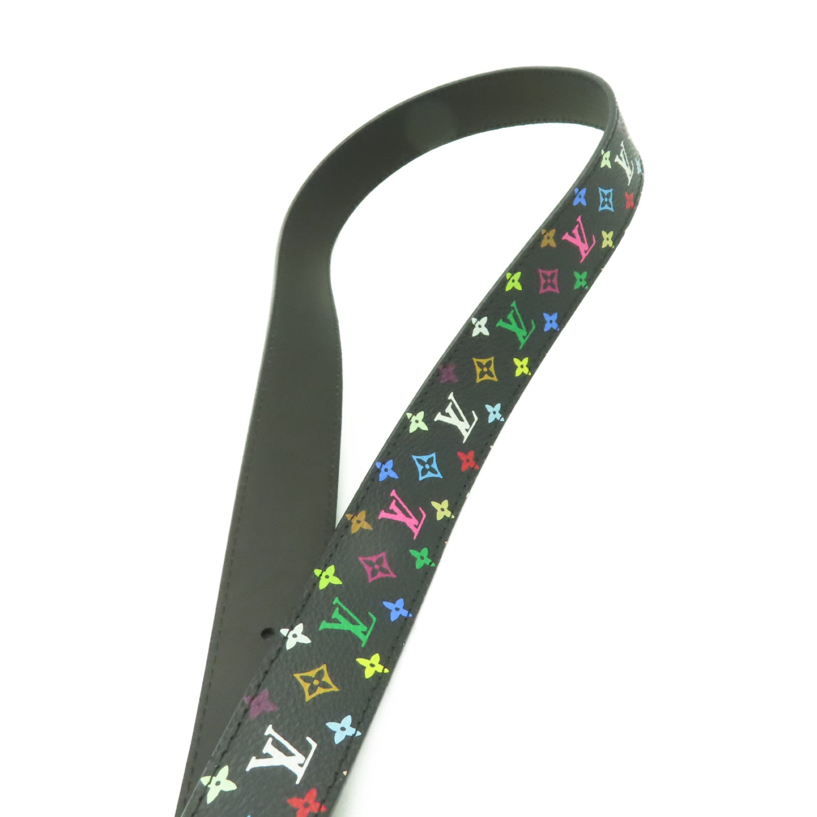 LOUIS VUITTON Monogram Multicolore Belt (90cm)金扣皮帶黑色/彩色