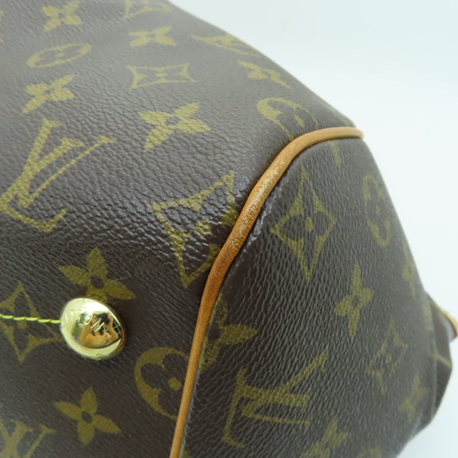 LOUIS VUITTON Monogram Tivoli GM金扣肩背袋棕色