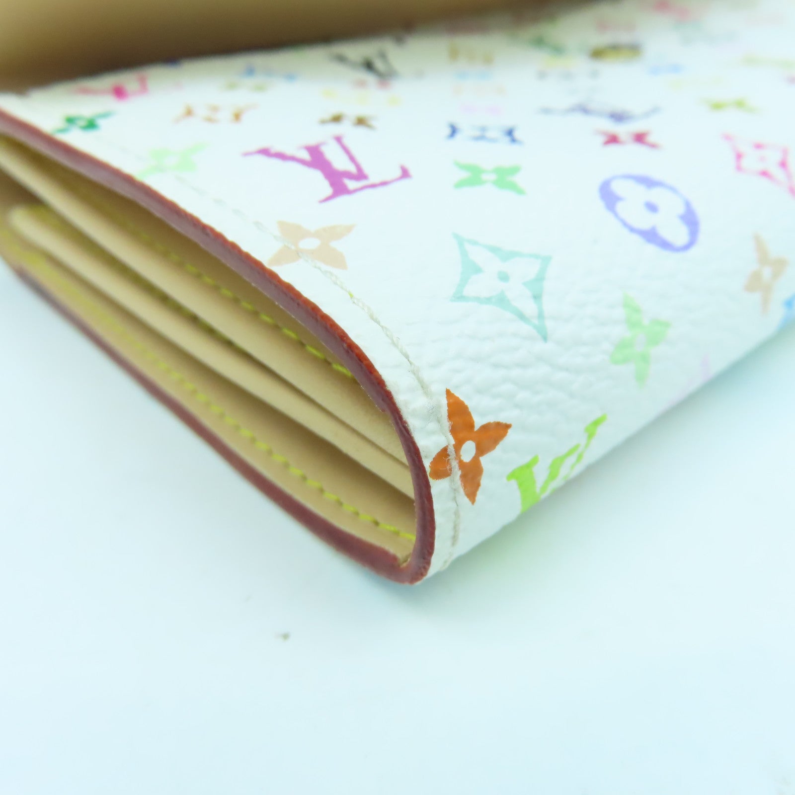LOUIS VUITTON Monogram Multicolore Long Wallet金扣長錢包白色/彩色
