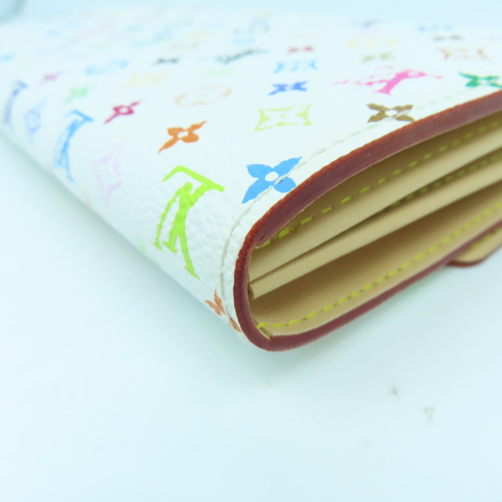 LOUIS VUITTON Monogram Multicolore Long Wallet金扣長錢包白色/彩色