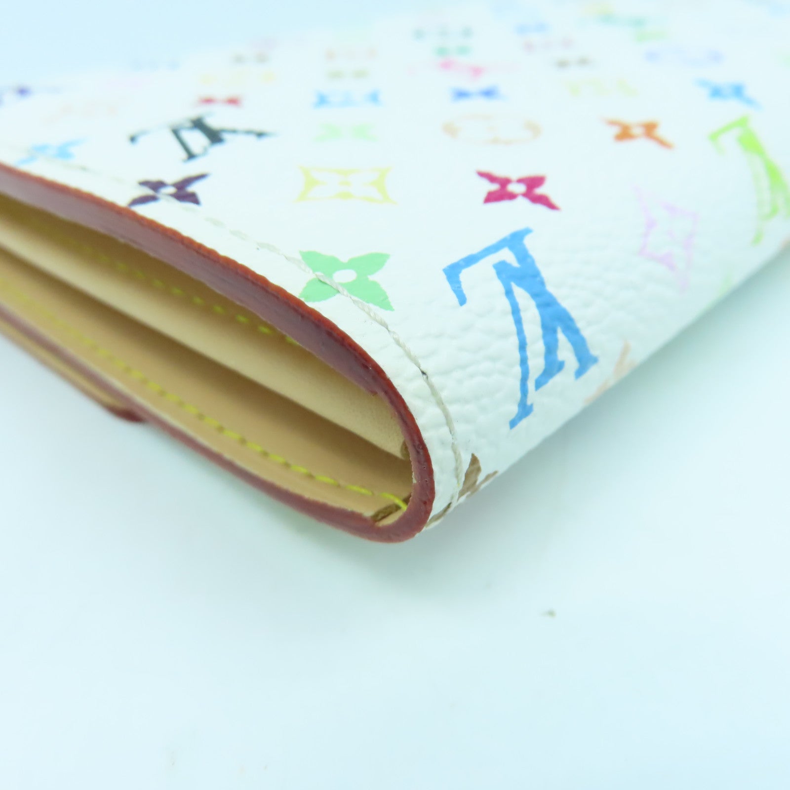 LOUIS VUITTON Monogram Multicolore Long Wallet金扣長錢包白色/彩色