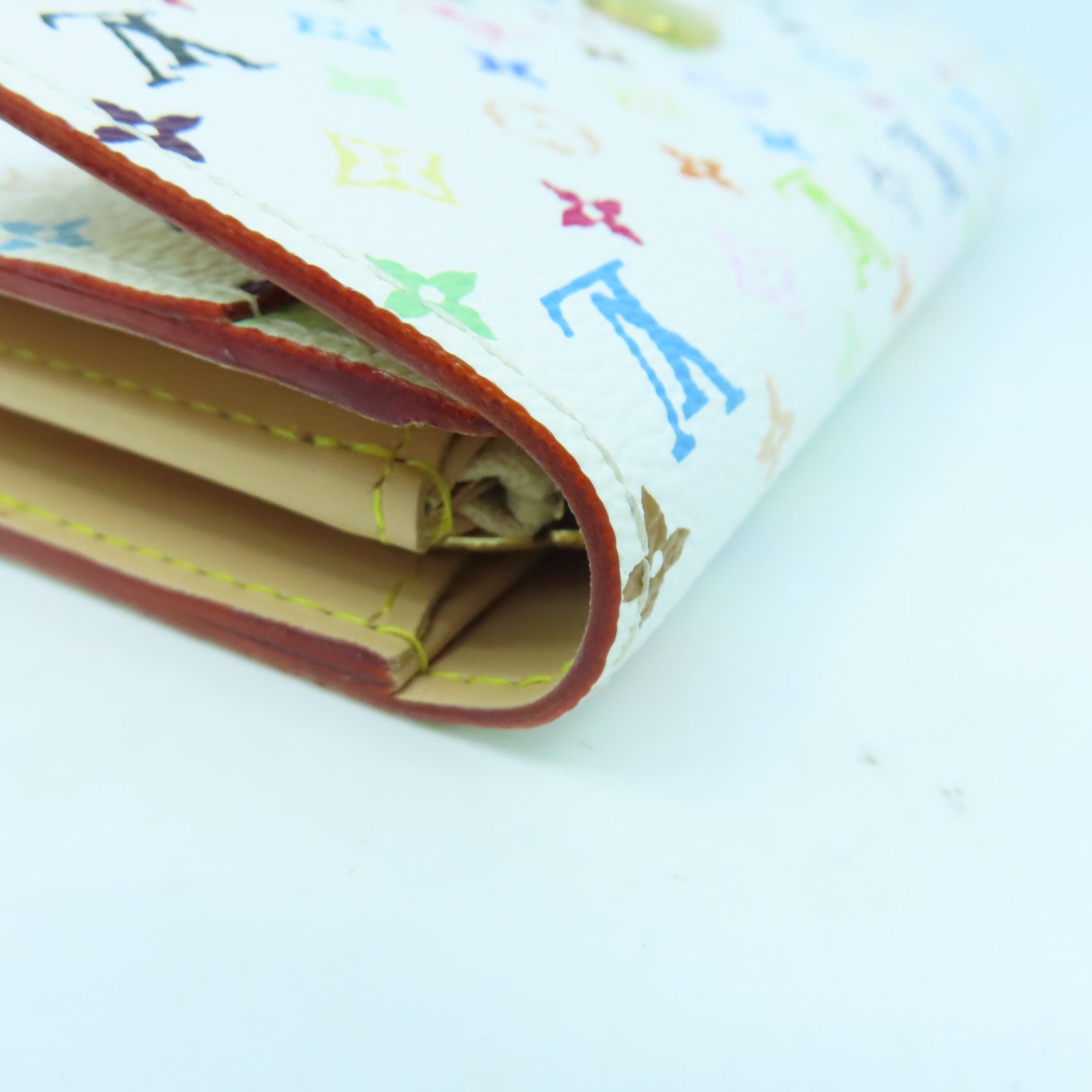 LOUIS VUITTON Monogram Multicolore Long Wallet金扣長錢包白色/彩色