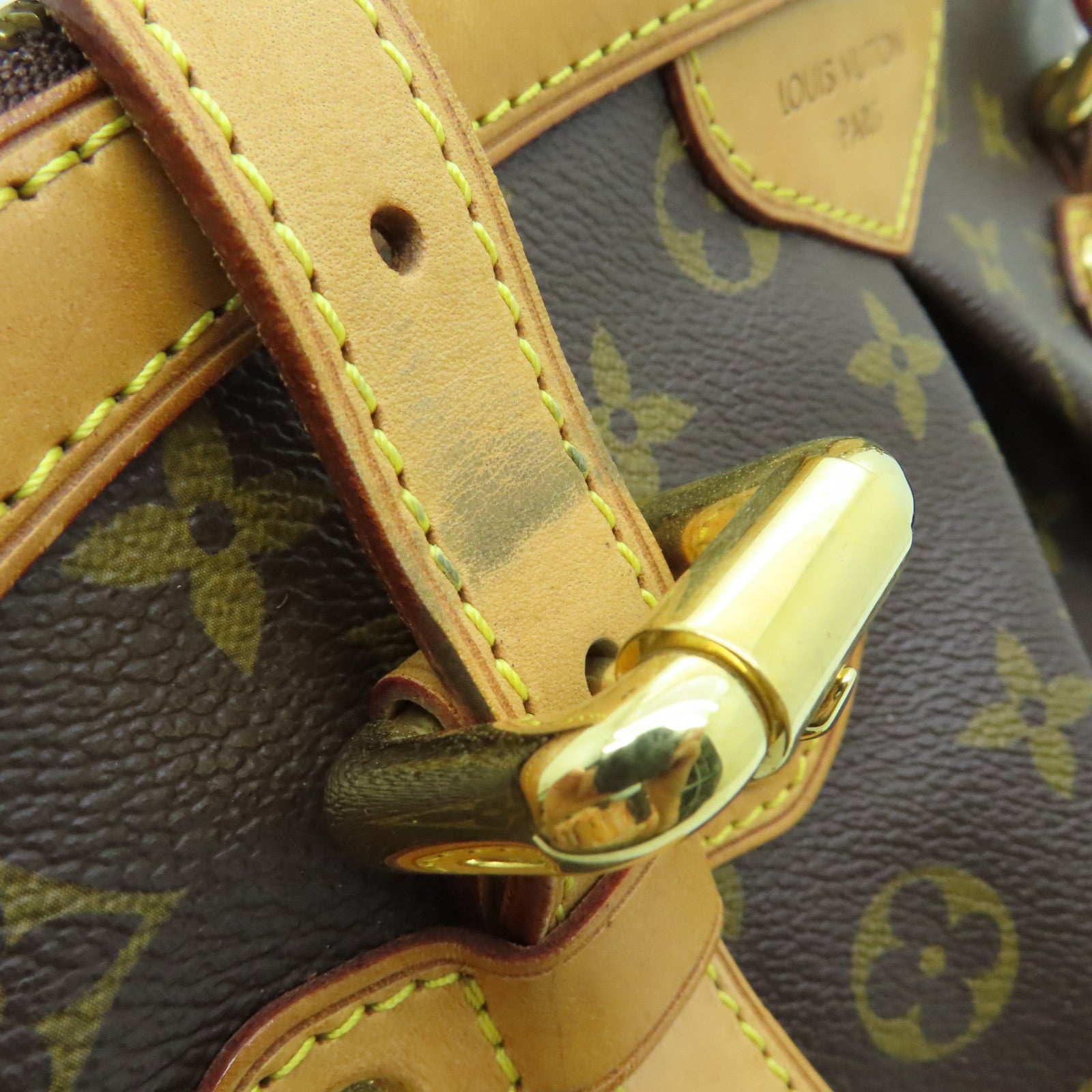 LOUIS VUITTON Monogram Tivoli GM金扣肩背袋棕色