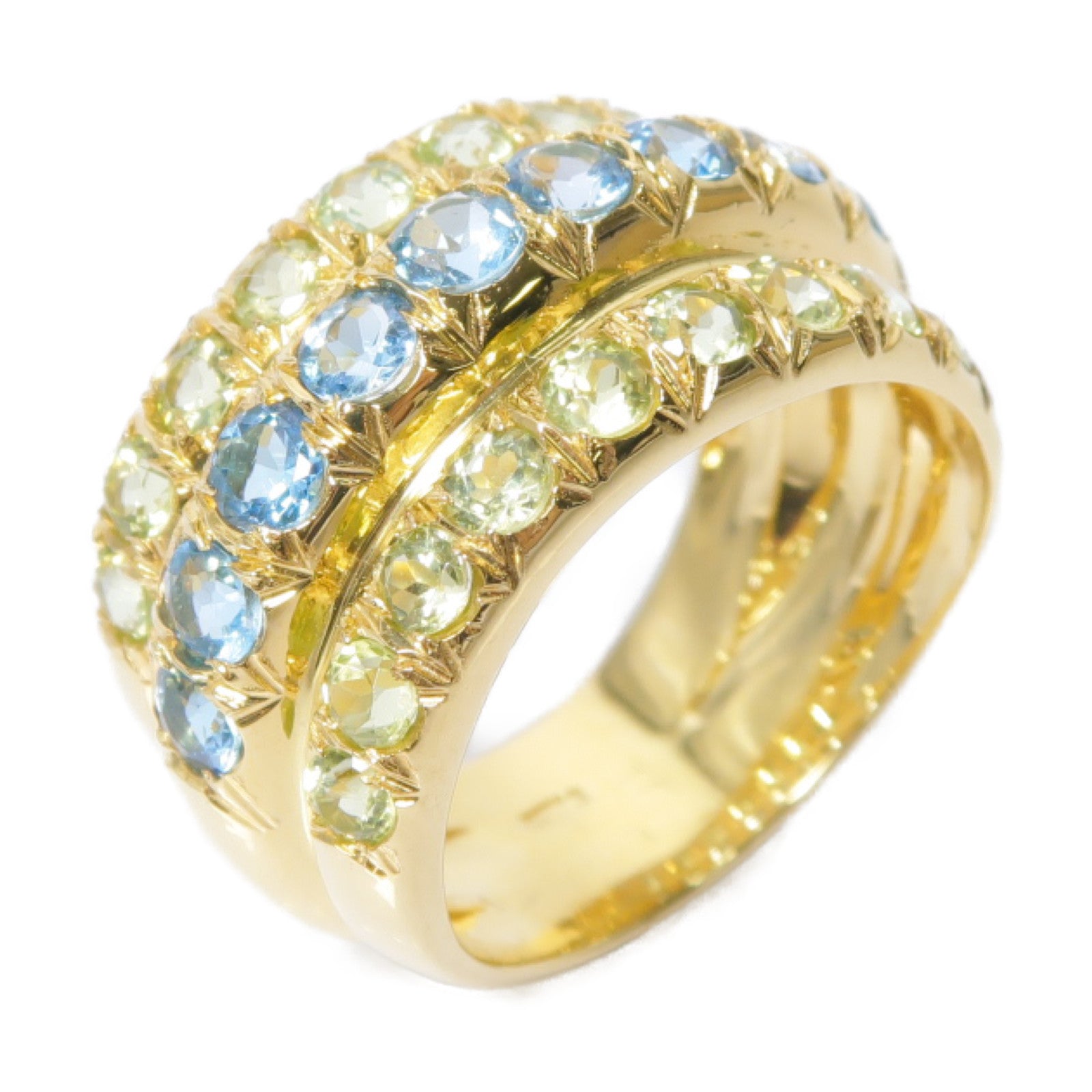 JEWELRY 18K黃金Peridot Ring橄欖石戒指US#6.5