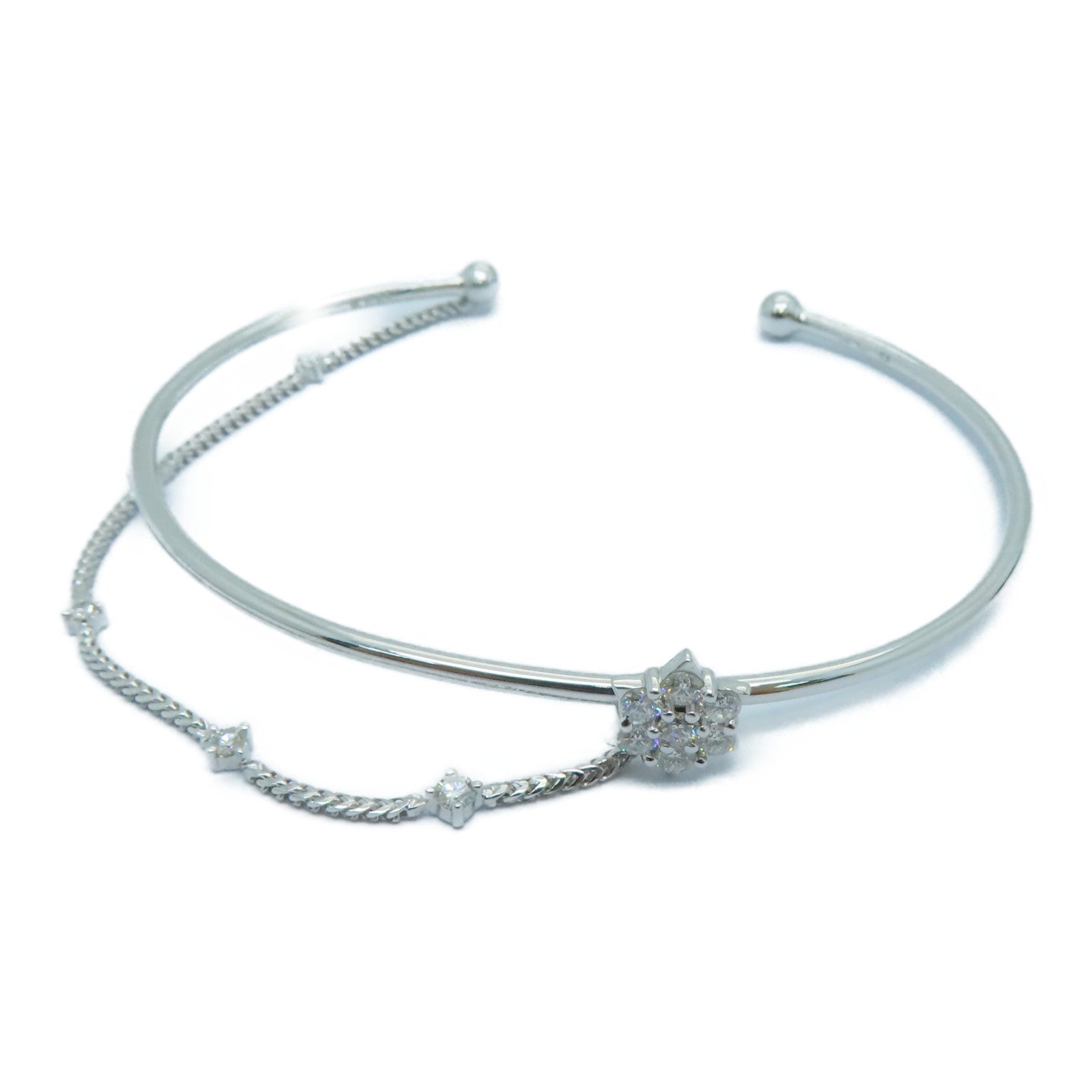 JEWELRY 【激減優惠】18K白金Diamond Bangle鑽石手鏈/手鐲