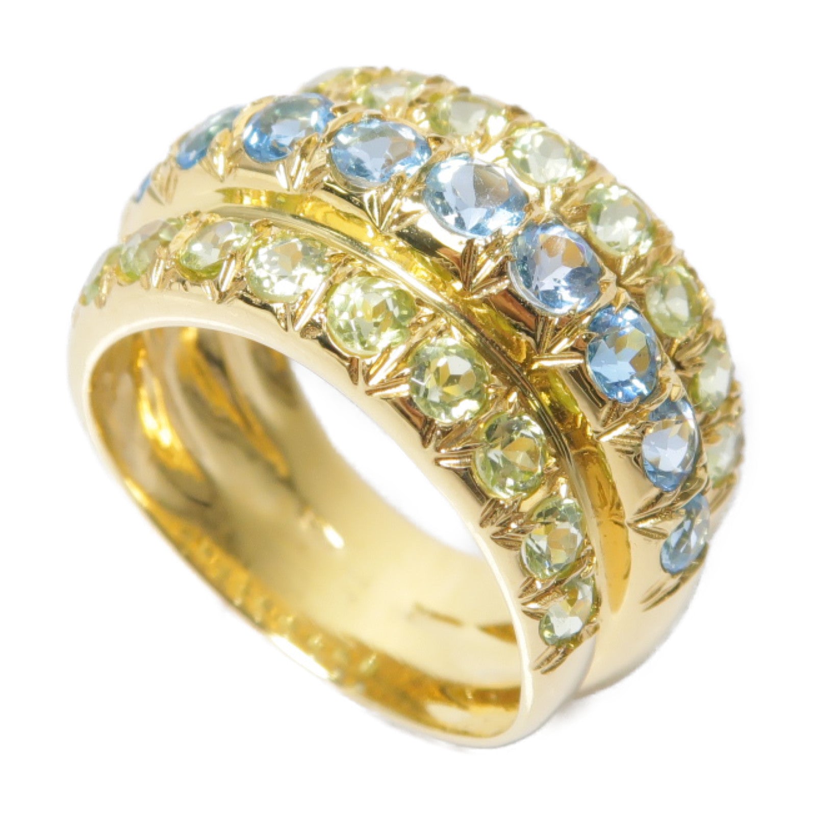JEWELRY 18K黃金Peridot Ring橄欖石戒指US#6.5