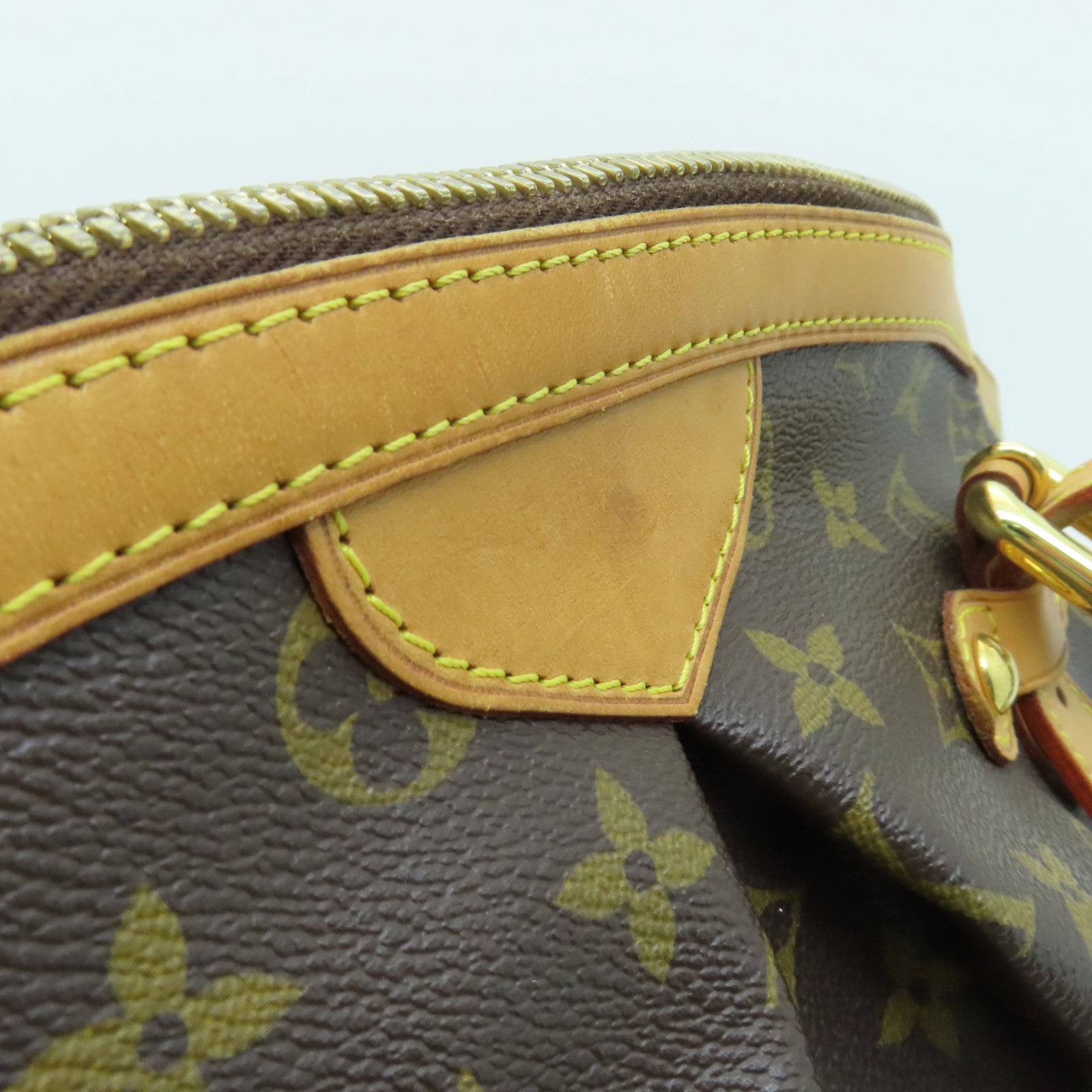 LOUIS VUITTON Monogram Tivoli GM金扣肩背袋棕色