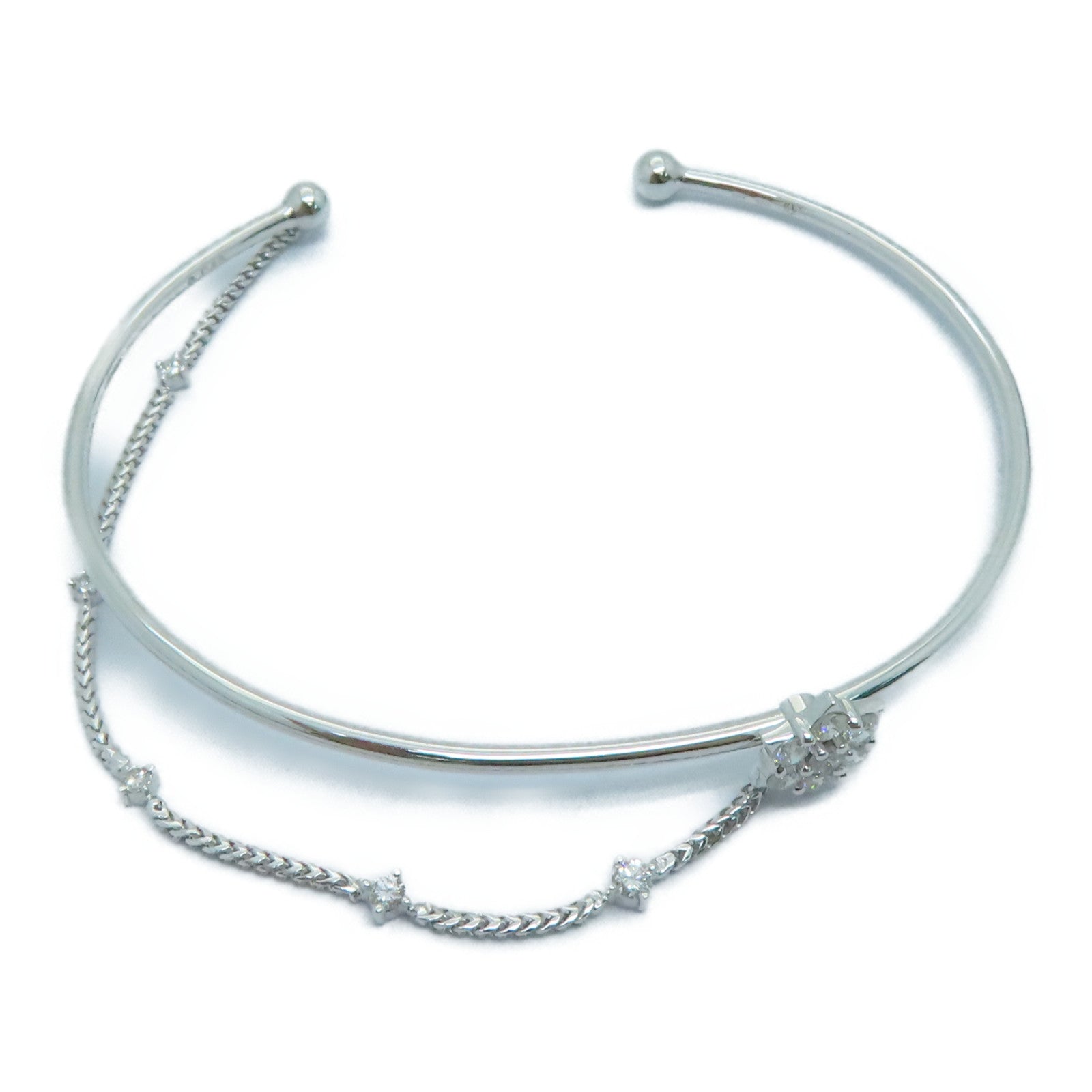 JEWELRY 【激減優惠】18K白金Diamond Bangle鑽石手鏈/手鐲