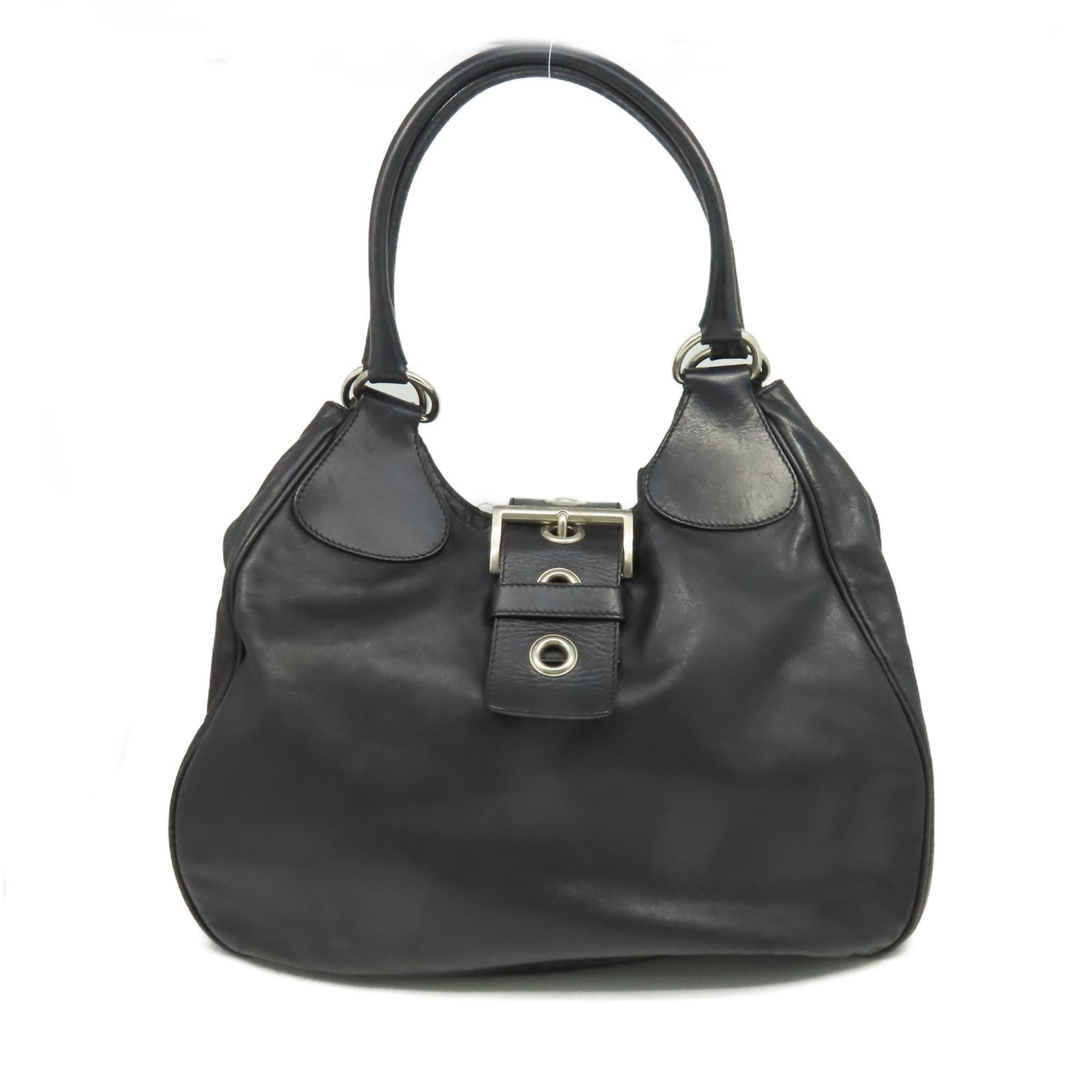 PRADA 牛皮皮革Shoulder Bag肩背袋黑色