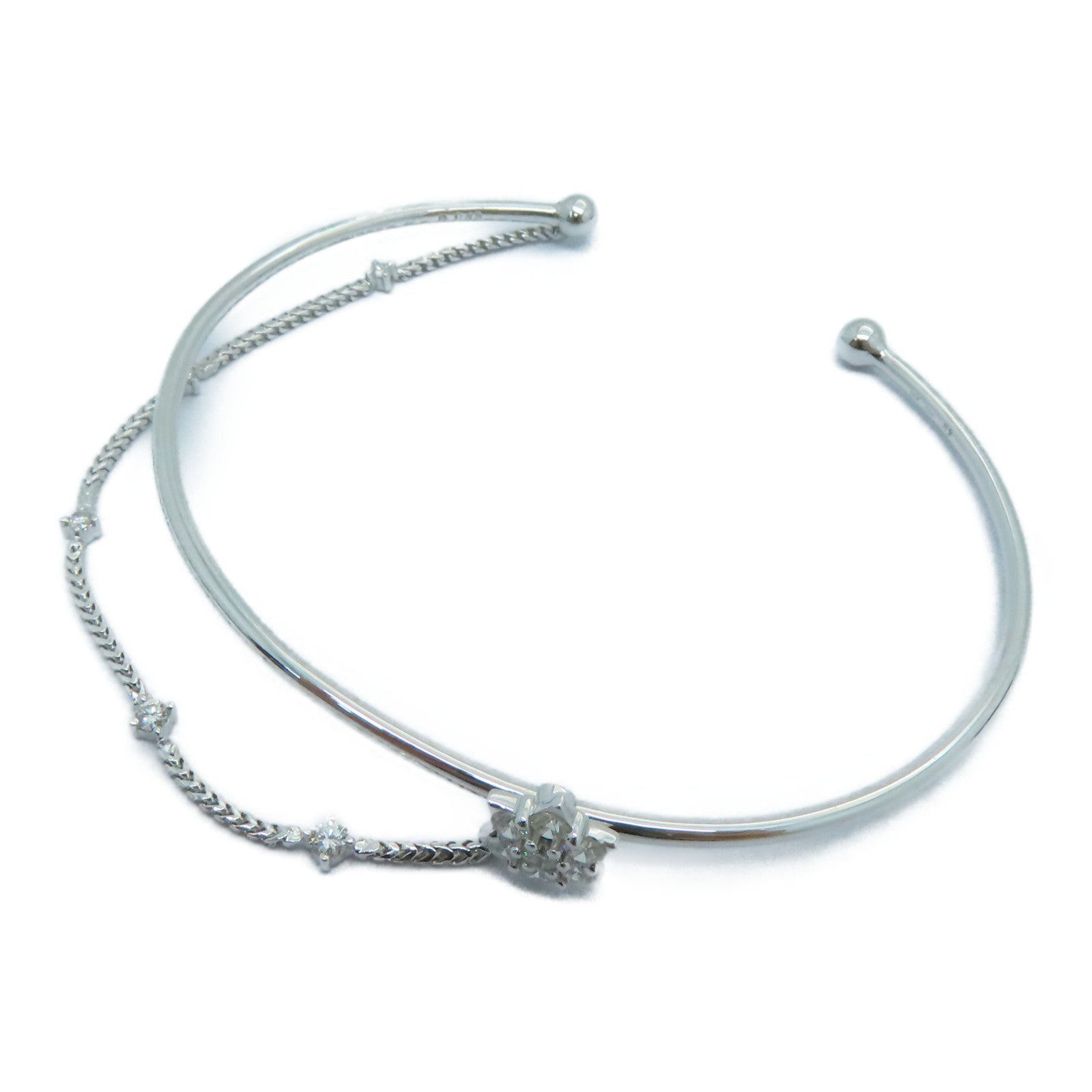JEWELRY 【激減優惠】18K白金Diamond Bangle鑽石手鏈/手鐲