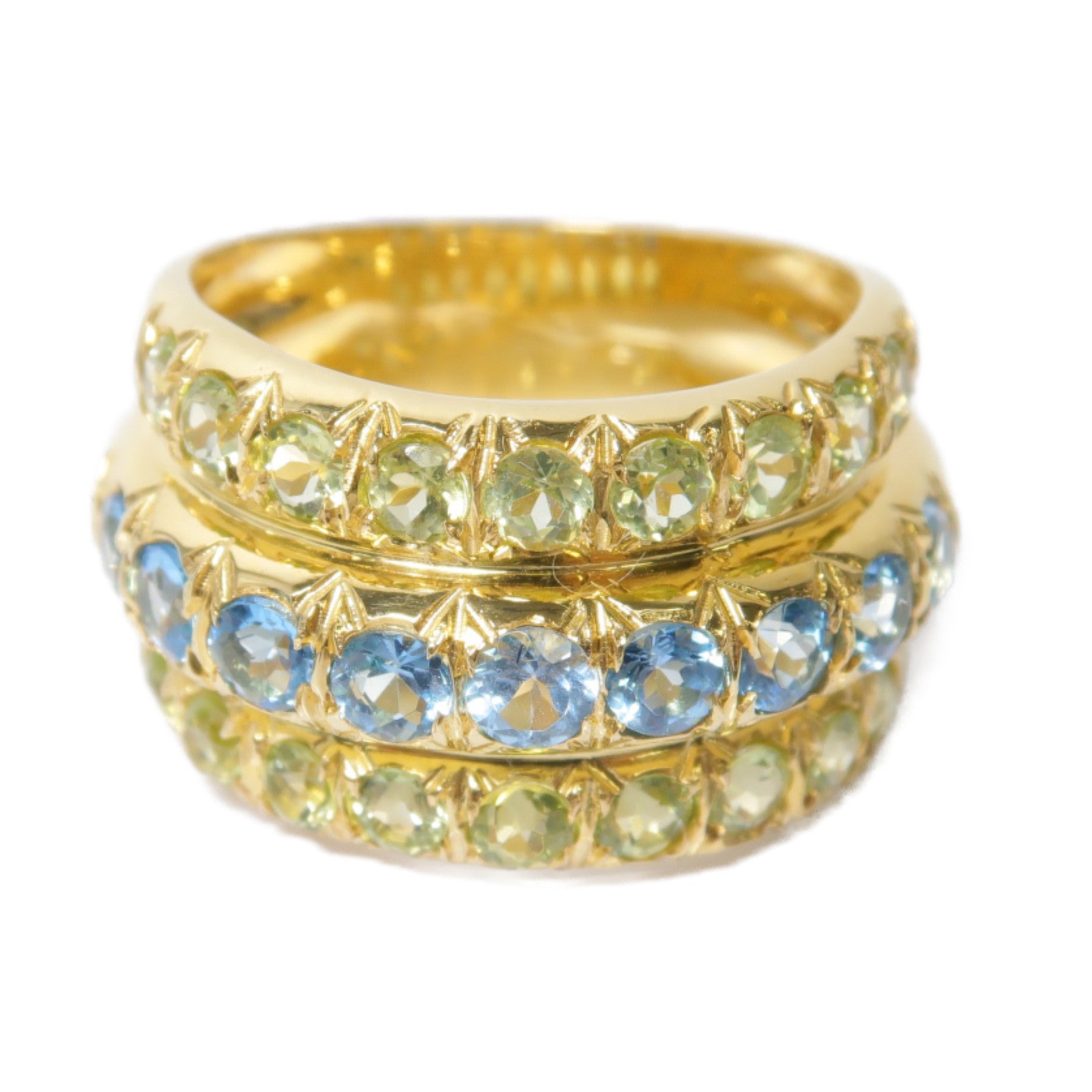 JEWELRY 18K黃金Peridot Ring橄欖石戒指US#6.5