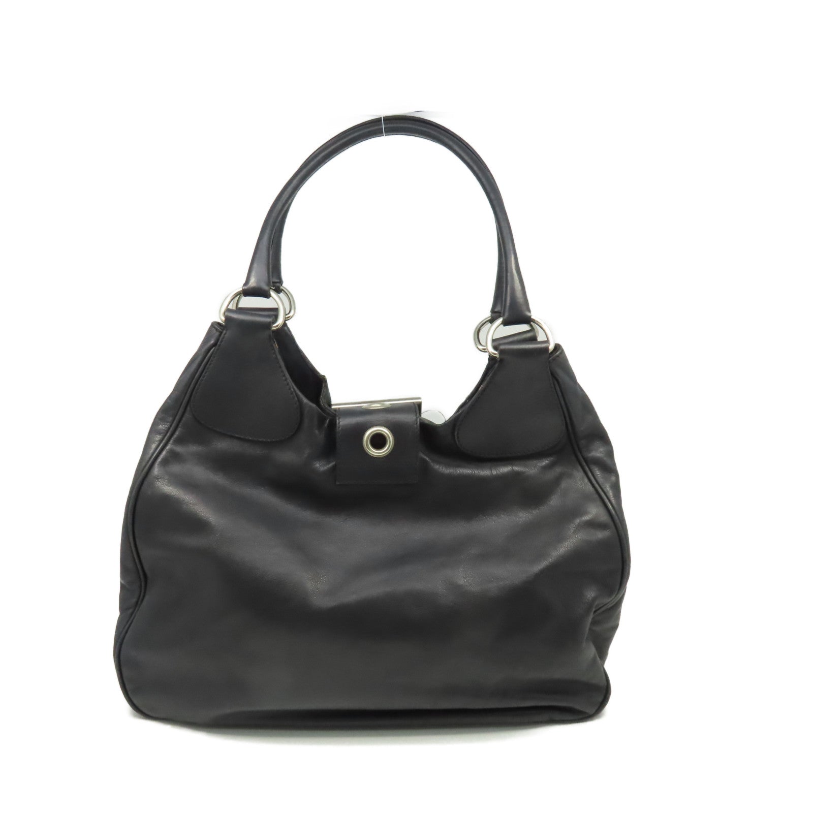 PRADA 牛皮皮革Shoulder Bag肩背袋黑色