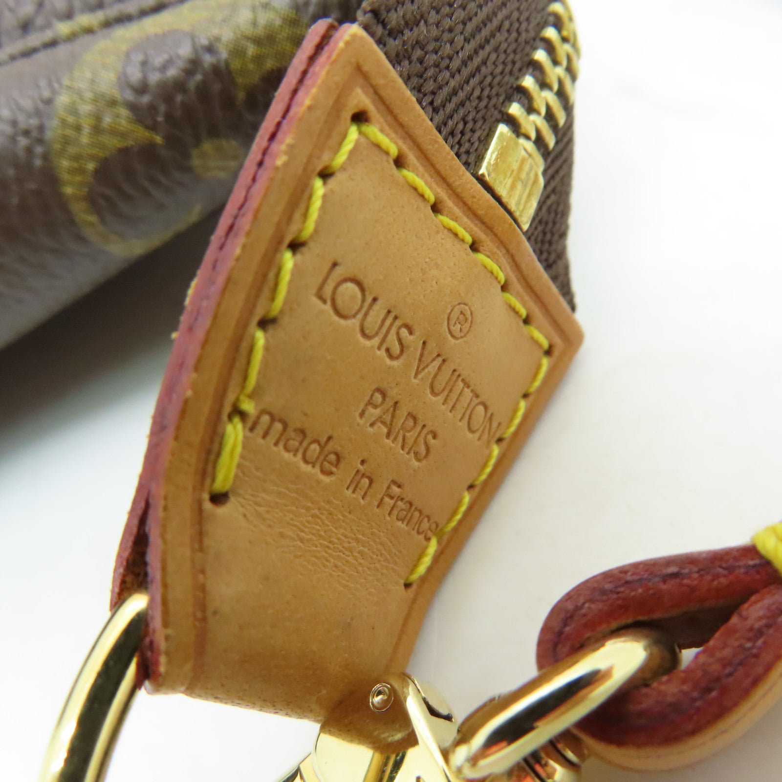 LOUIS VUITTON Monogram Pochette Accessoires金扣手提包啡色