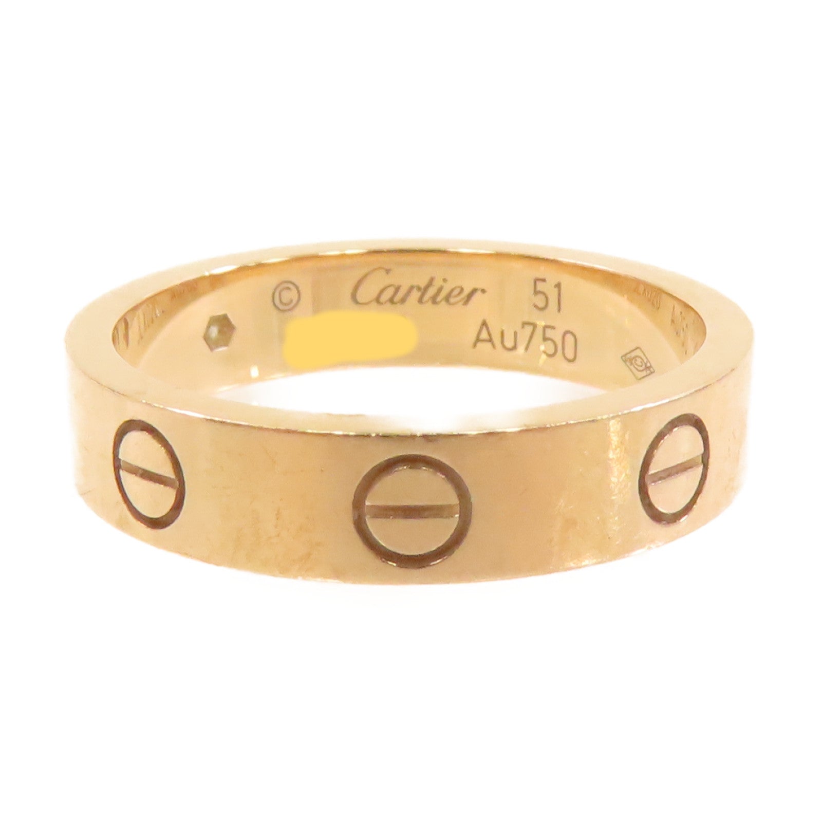 CARTIER 18K玫瑰金Wedding Love Ring戒指#51/US#5.75