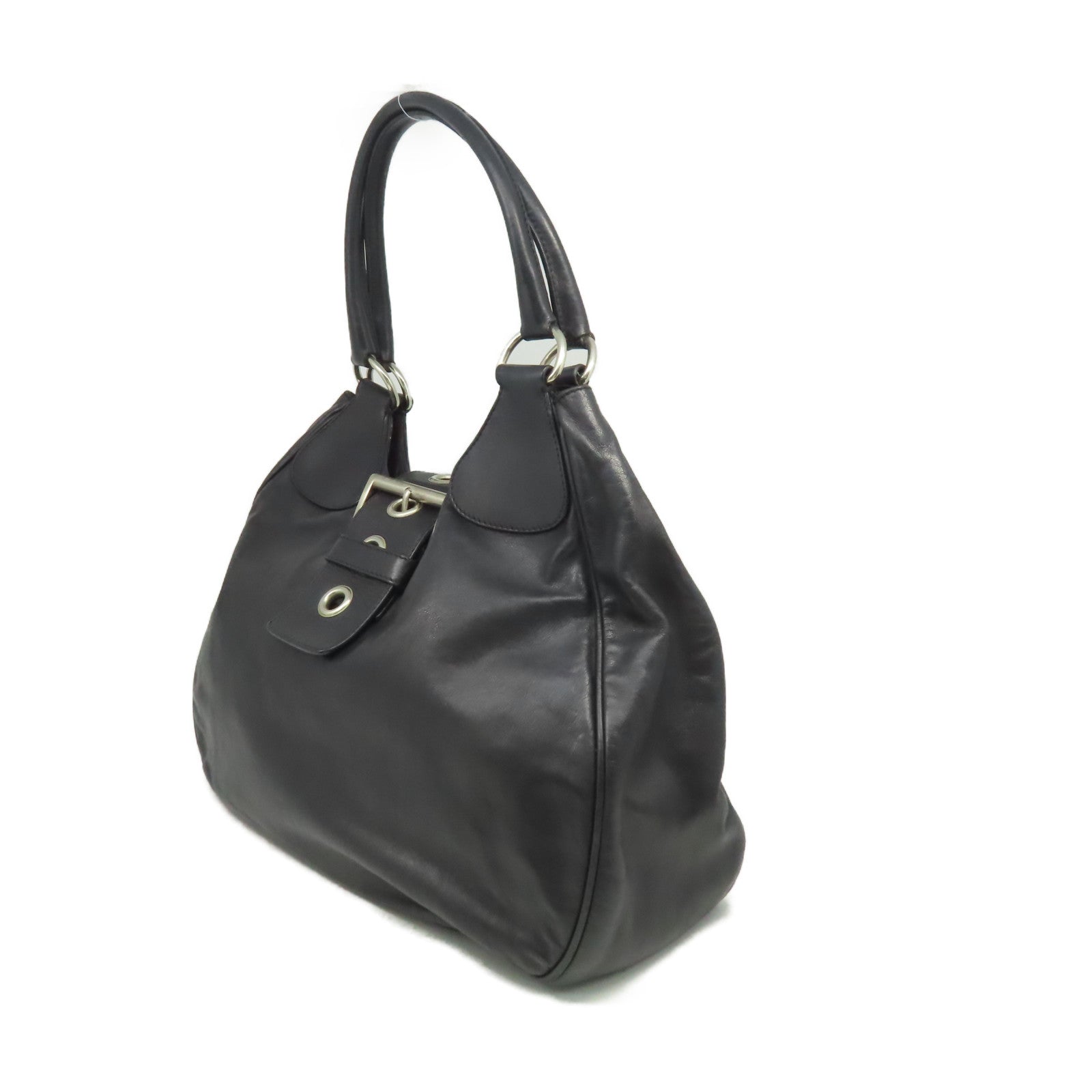 PRADA 牛皮皮革Shoulder Bag肩背袋黑色
