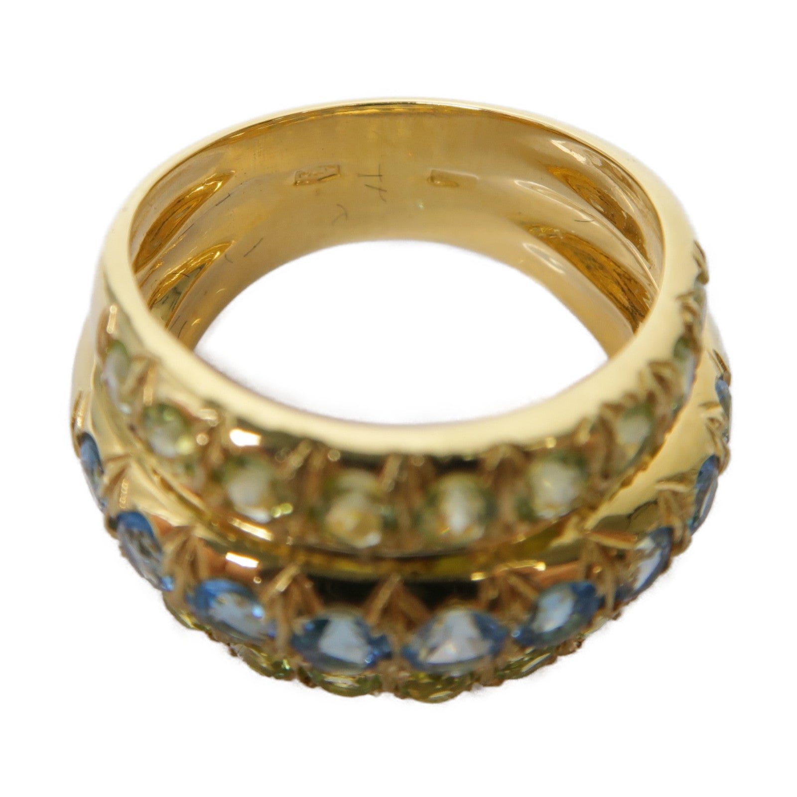JEWELRY 18K黃金Peridot Ring橄欖石戒指US#6.5