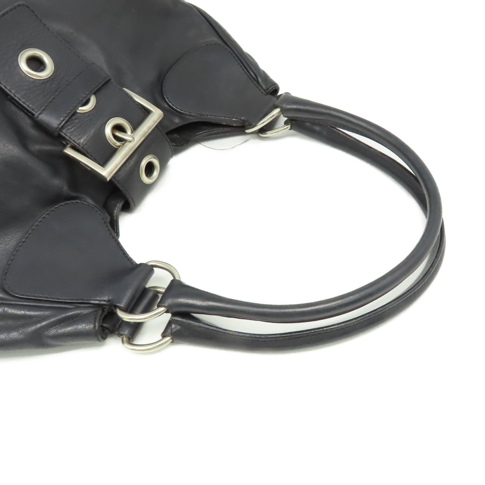 PRADA 牛皮皮革Shoulder Bag肩背袋黑色