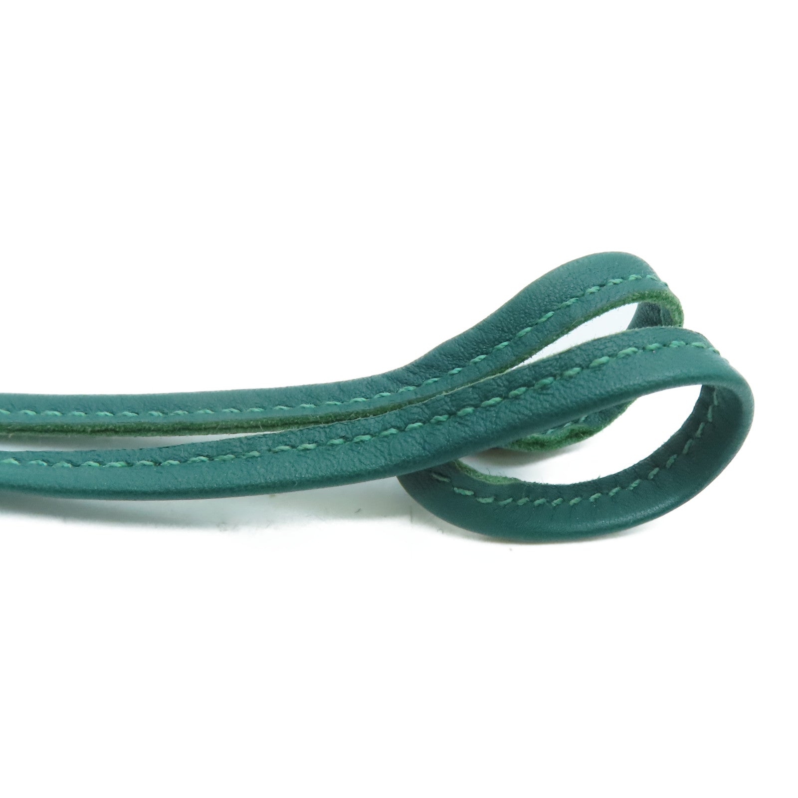 HERMES Leather Rodeo PM Charm Blue/Green/White