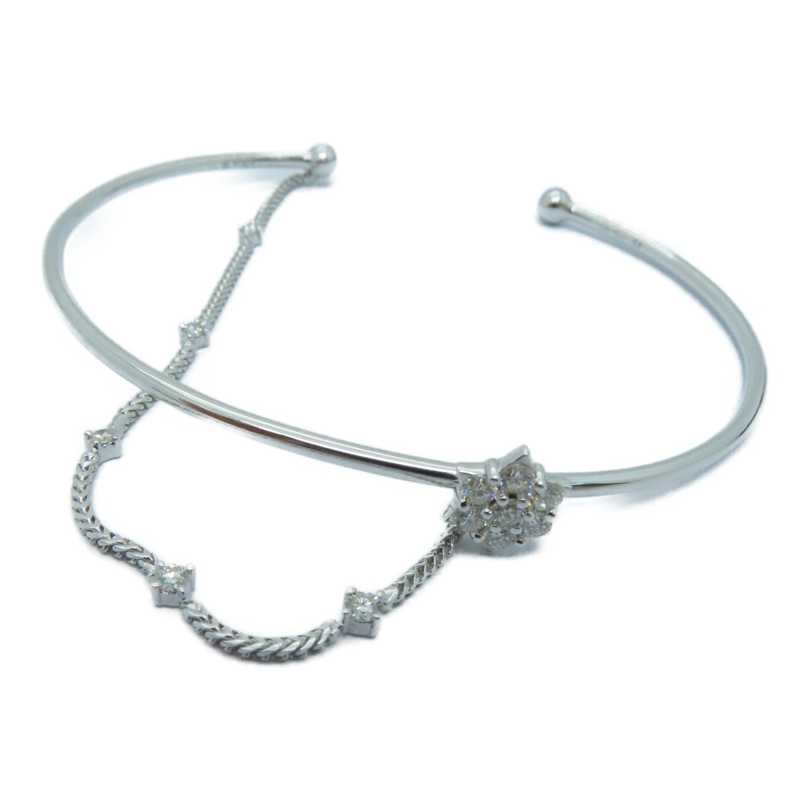 JEWELRY 【激減優惠】18K白金Diamond Bangle鑽石手鏈/手鐲