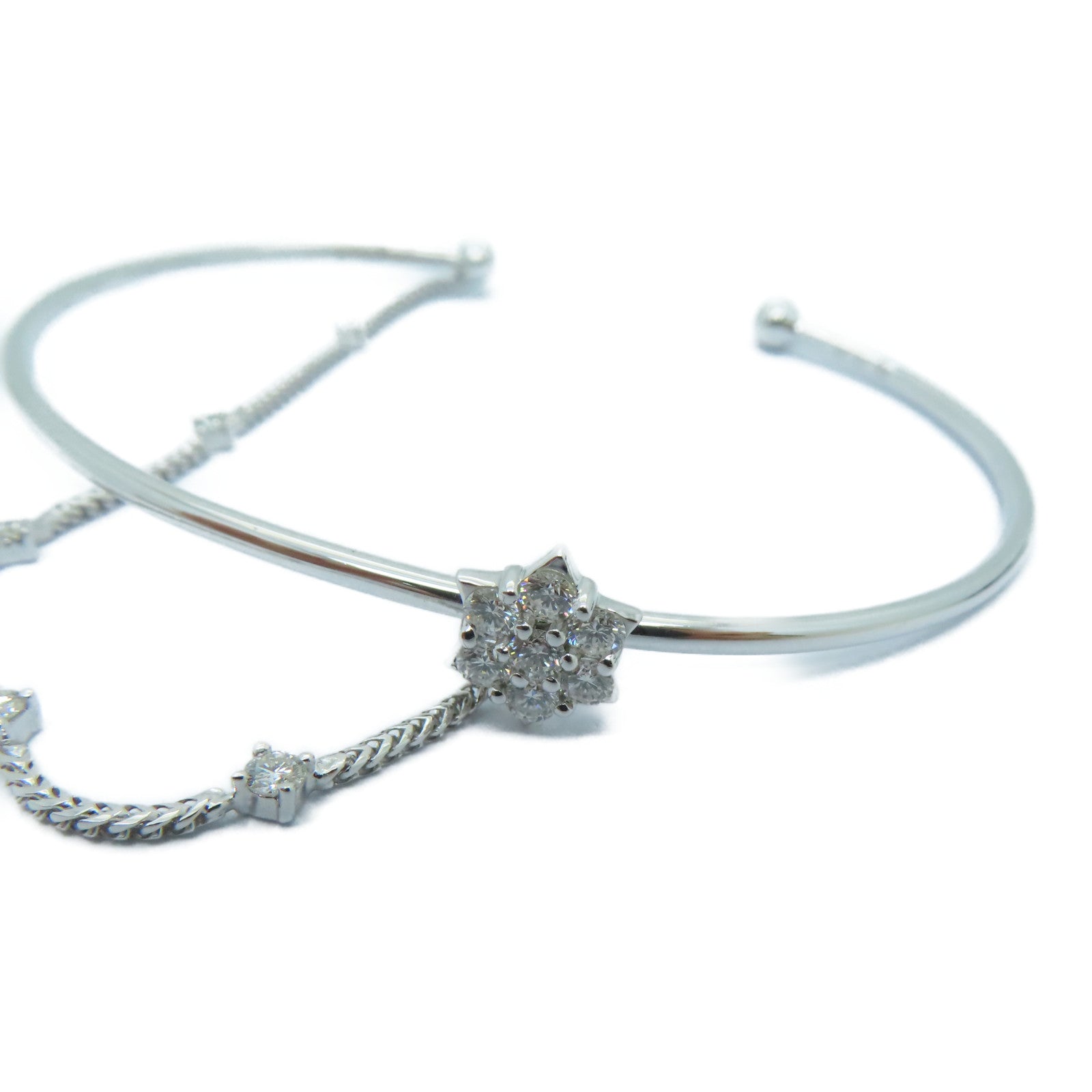 JEWELRY 【激減優惠】18K白金Diamond Bangle鑽石手鏈/手鐲