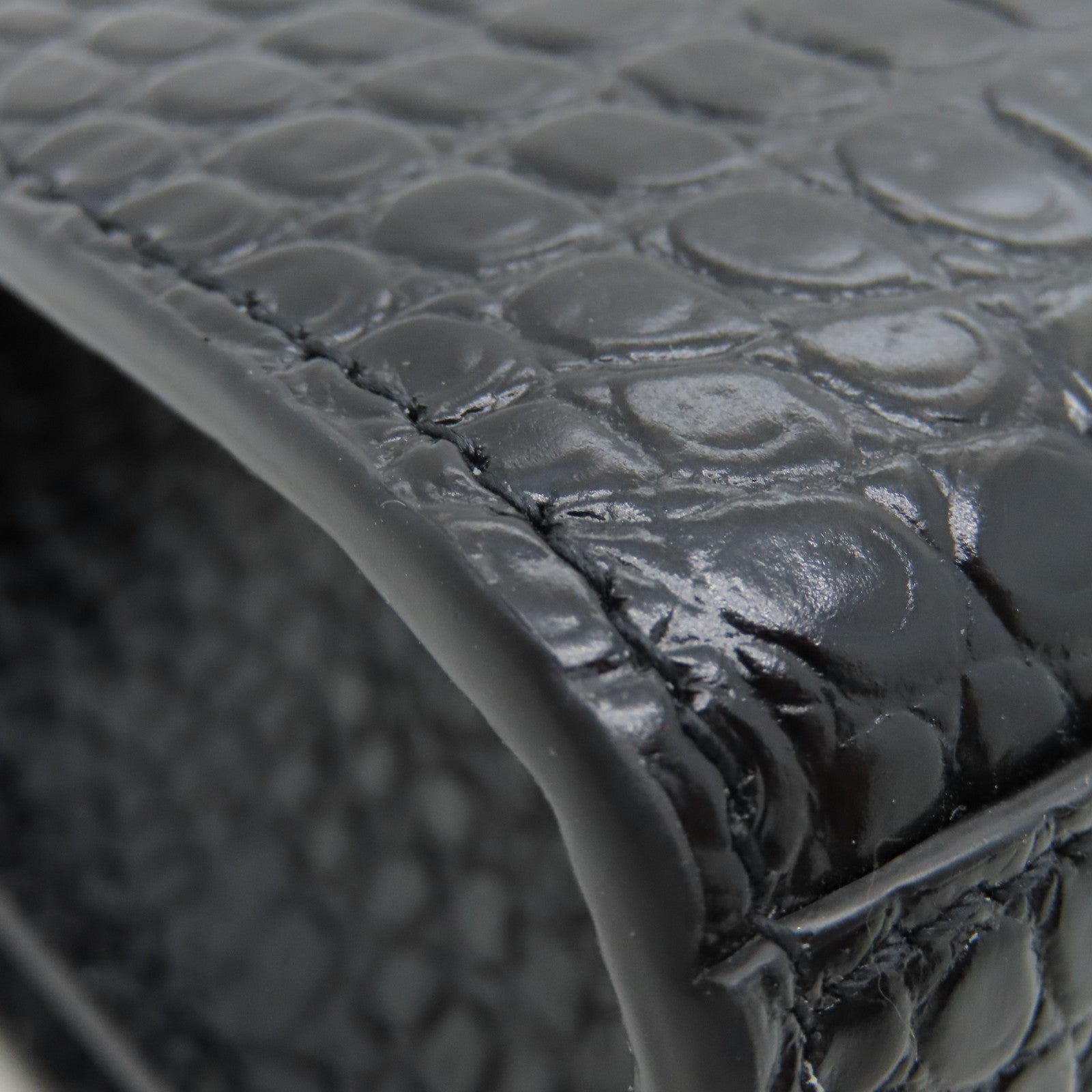 YVES SAINT LAURENT Calf Leather Kate Small Chain Bag Silver Buckle Chain Strap Shoulder Bag Black