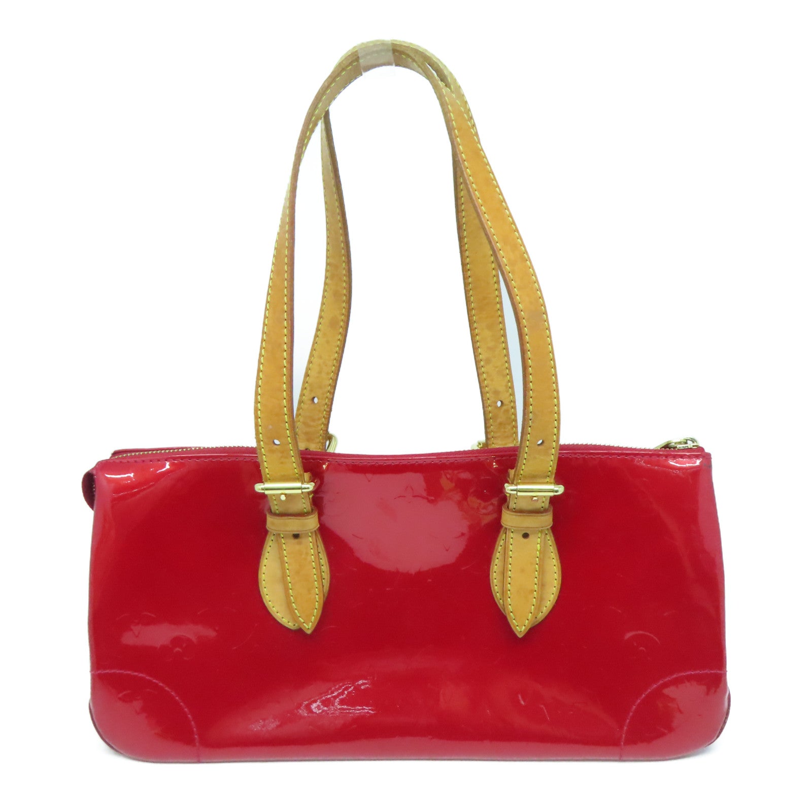 LOUIS VUITTON Vernis Rosewood Avenue金扣手挽袋/肩背袋紅色