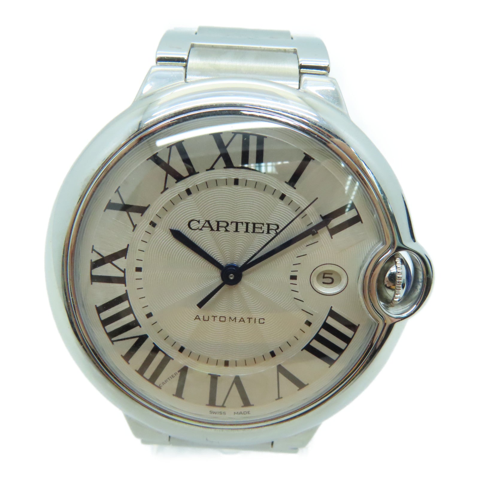 CARTIER Ballon Blue不鏽鋼手錶自動機芯白色