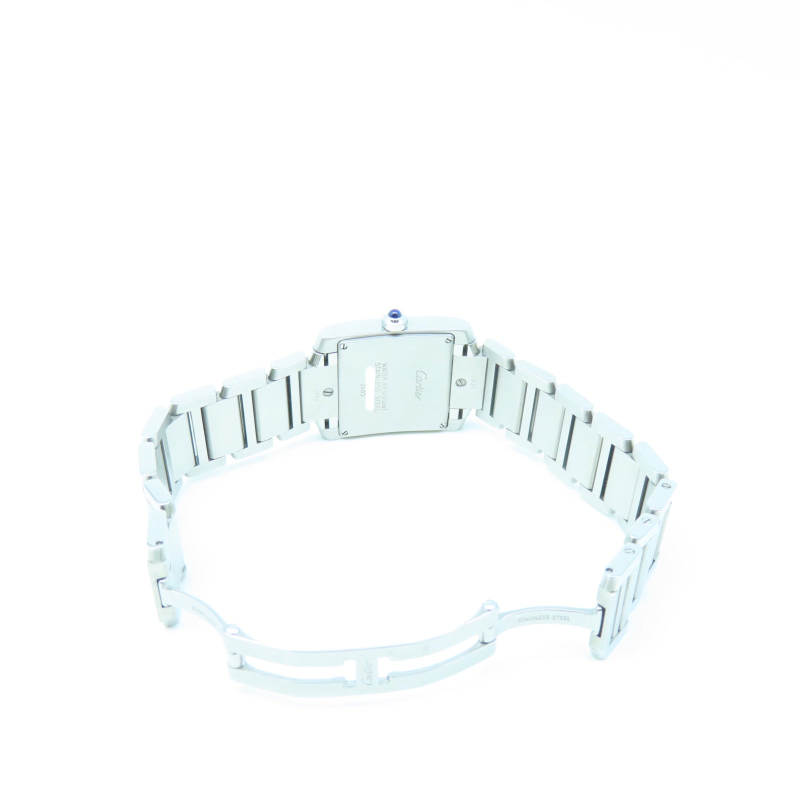 CARTIER Tank Francaise不鏽鋼手錶石英機芯白色
