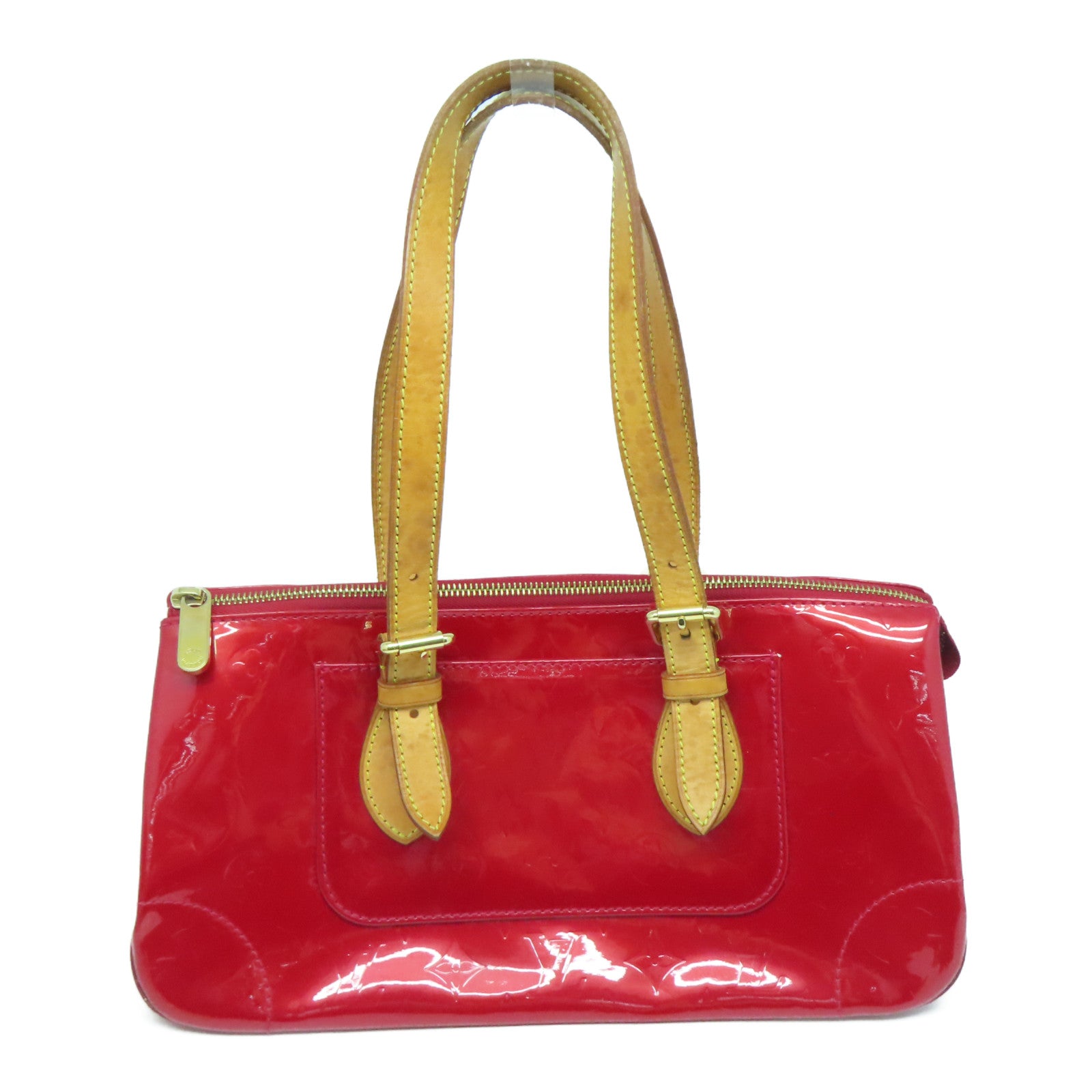 LOUIS VUITTON Vernis Rosewood Avenue金扣手挽袋/肩背袋紅色