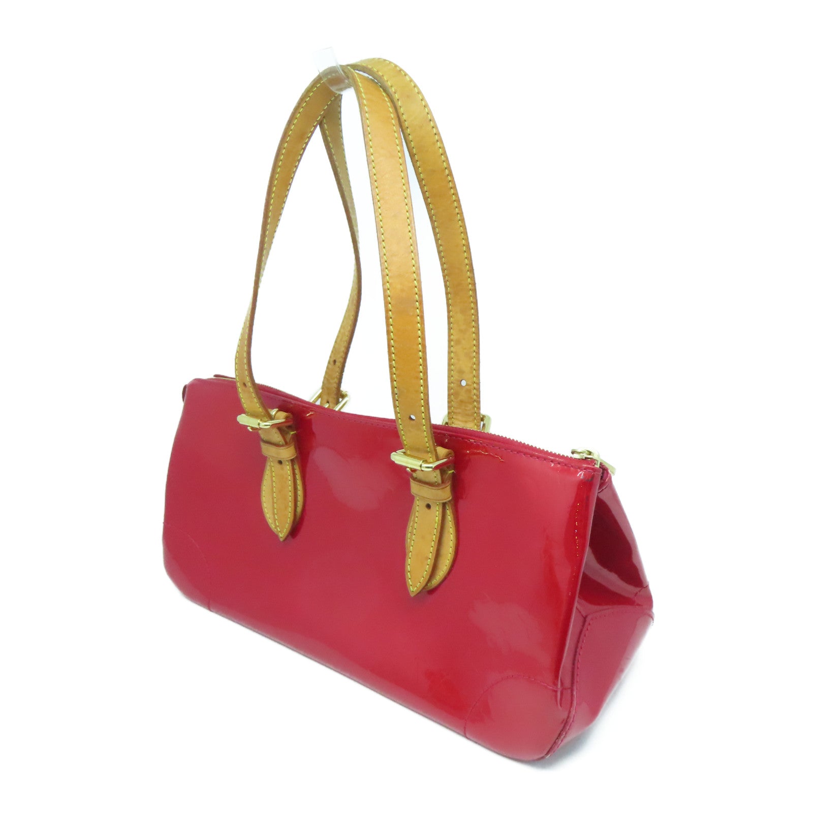 LOUIS VUITTON Vernis Rosewood Avenue金扣手挽袋/肩背袋紅色