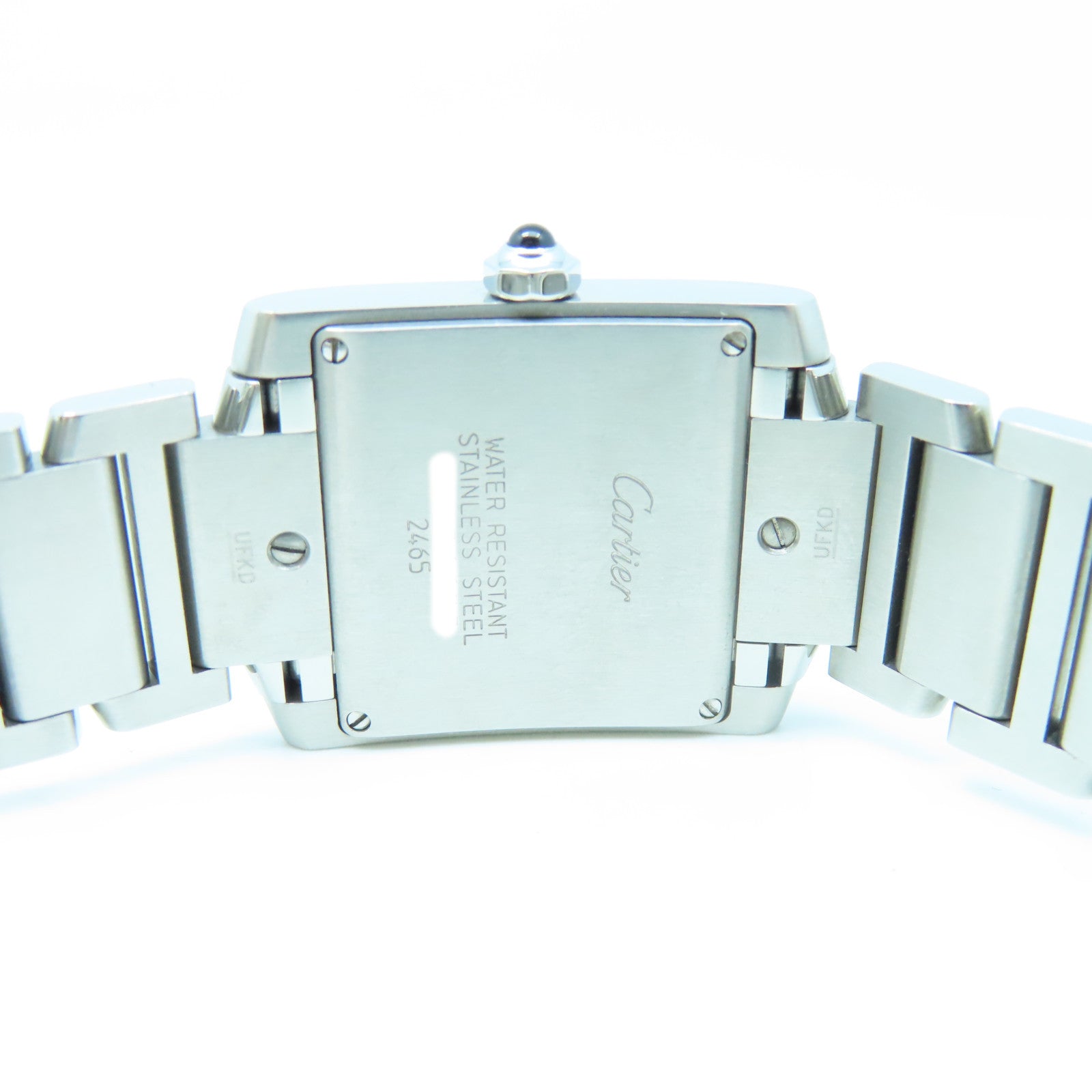 CARTIER Tank Francaise不鏽鋼手錶石英機芯白色