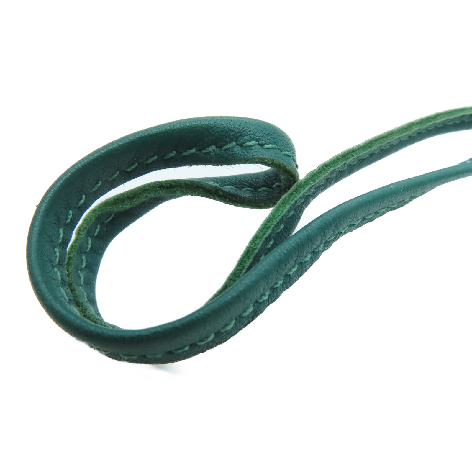 HERMES Leather Rodeo PM Charm Blue/Green/White