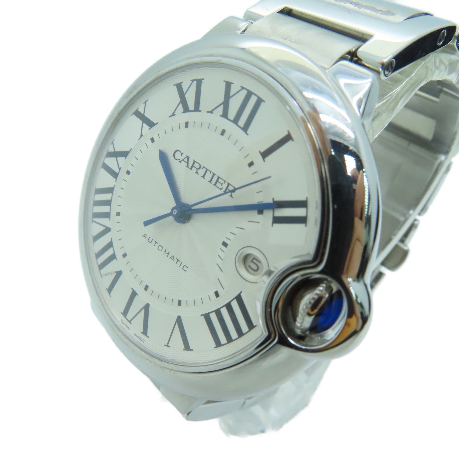 CARTIER Ballon Blue不鏽鋼手錶自動機芯白色