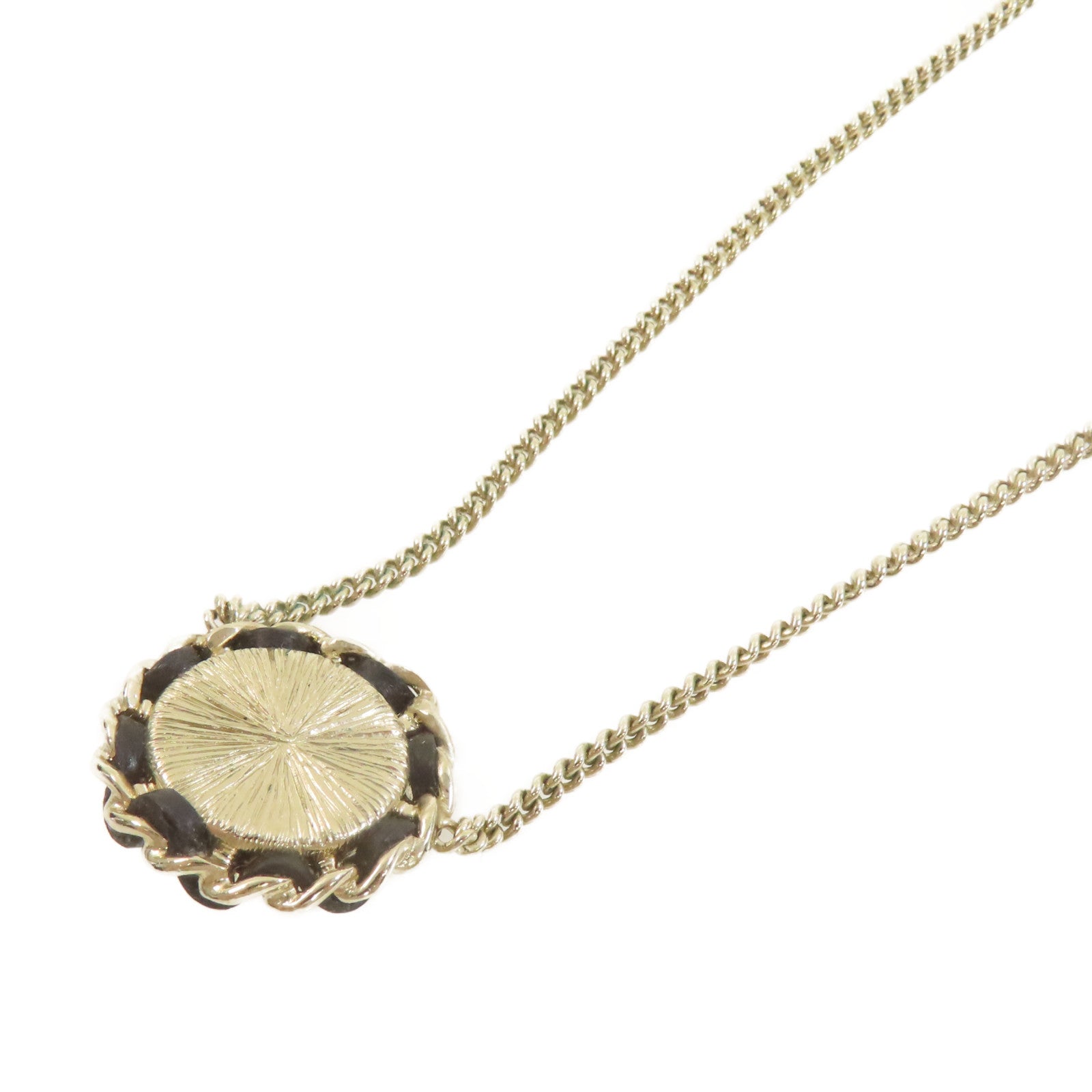 CHANEL 仿珍珠/金屬CC Necklace項鏈珍珠色/黑色/金色