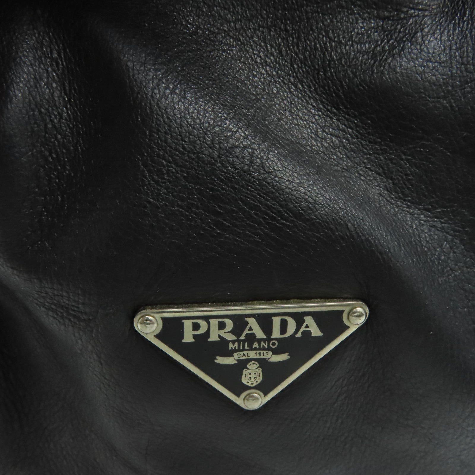 PRADA 牛皮皮革Shoulder Bag肩背袋黑色