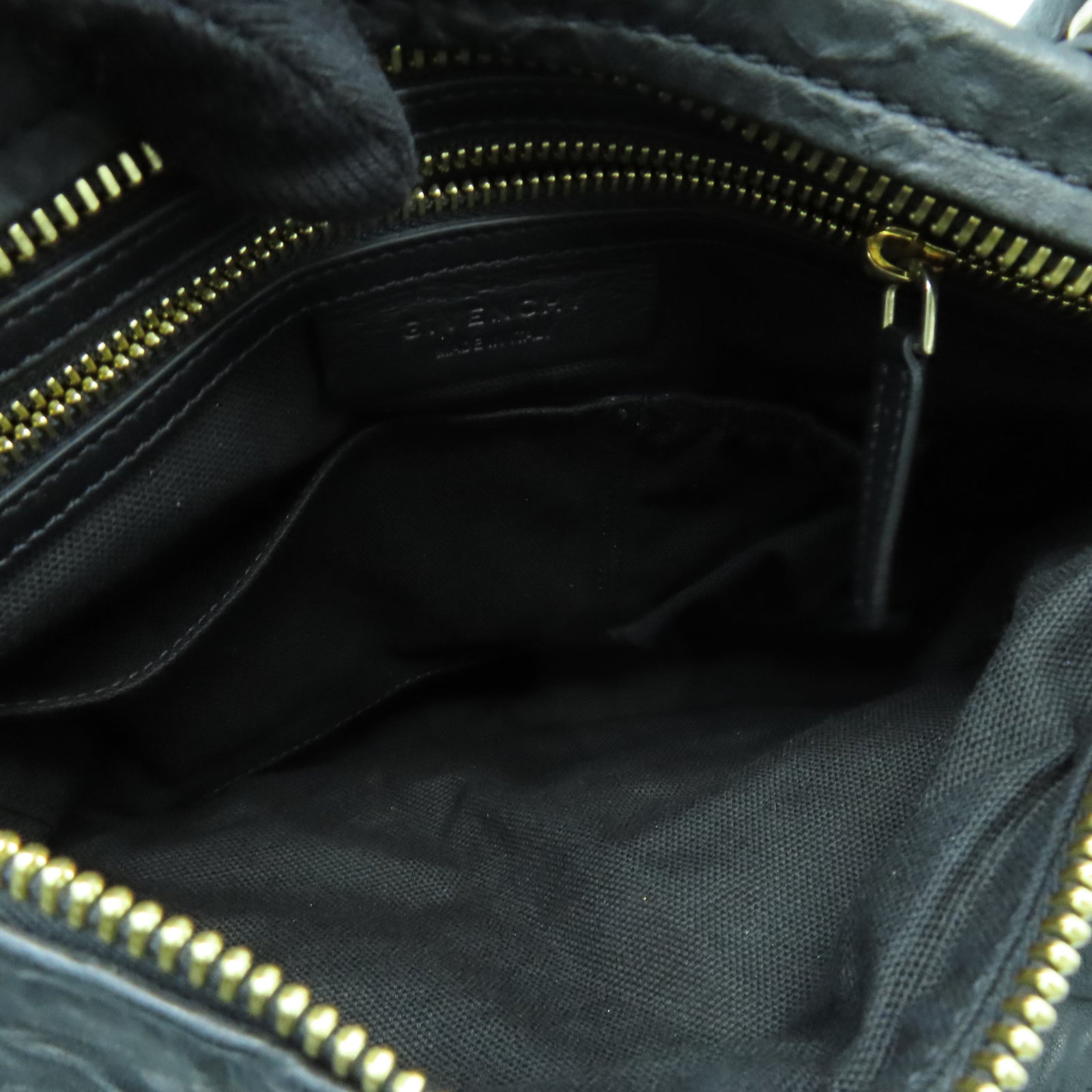 GIVENCHY 牛皮皮革Mini Pandora金扣手挽肩背兩用袋黑色
