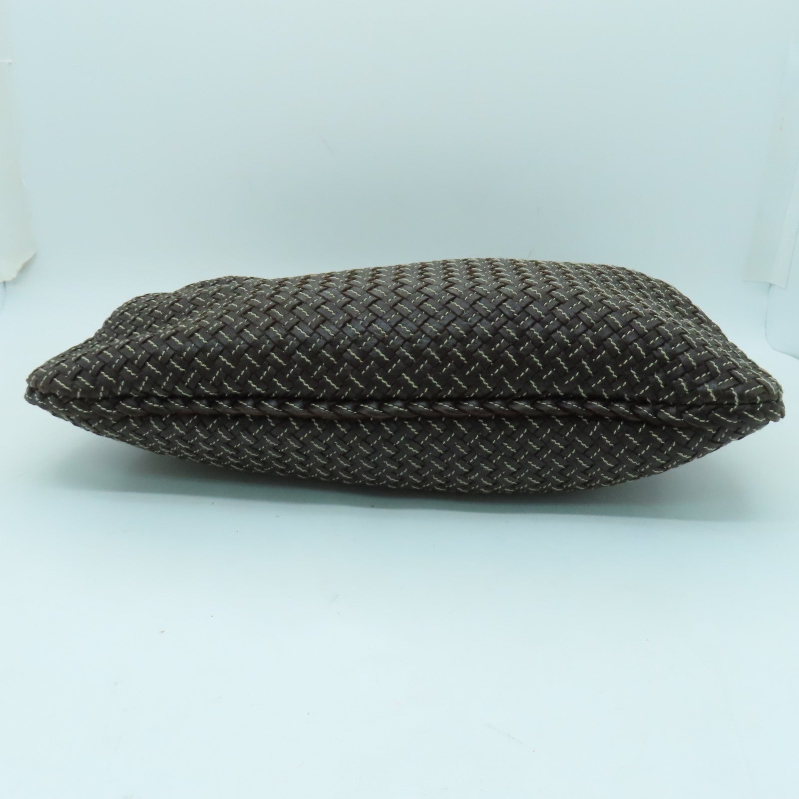 BOTTEGA VENETA 织纹皮革Shoulder Bag肩背袋啡色