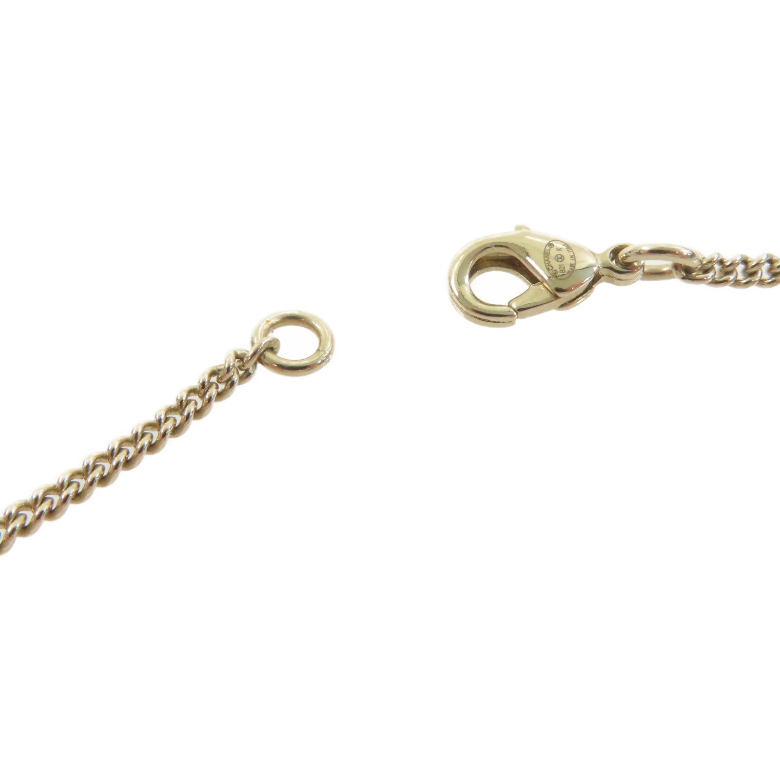 CHANEL 仿珍珠/金屬CC Necklace項鏈珍珠色/黑色/金色