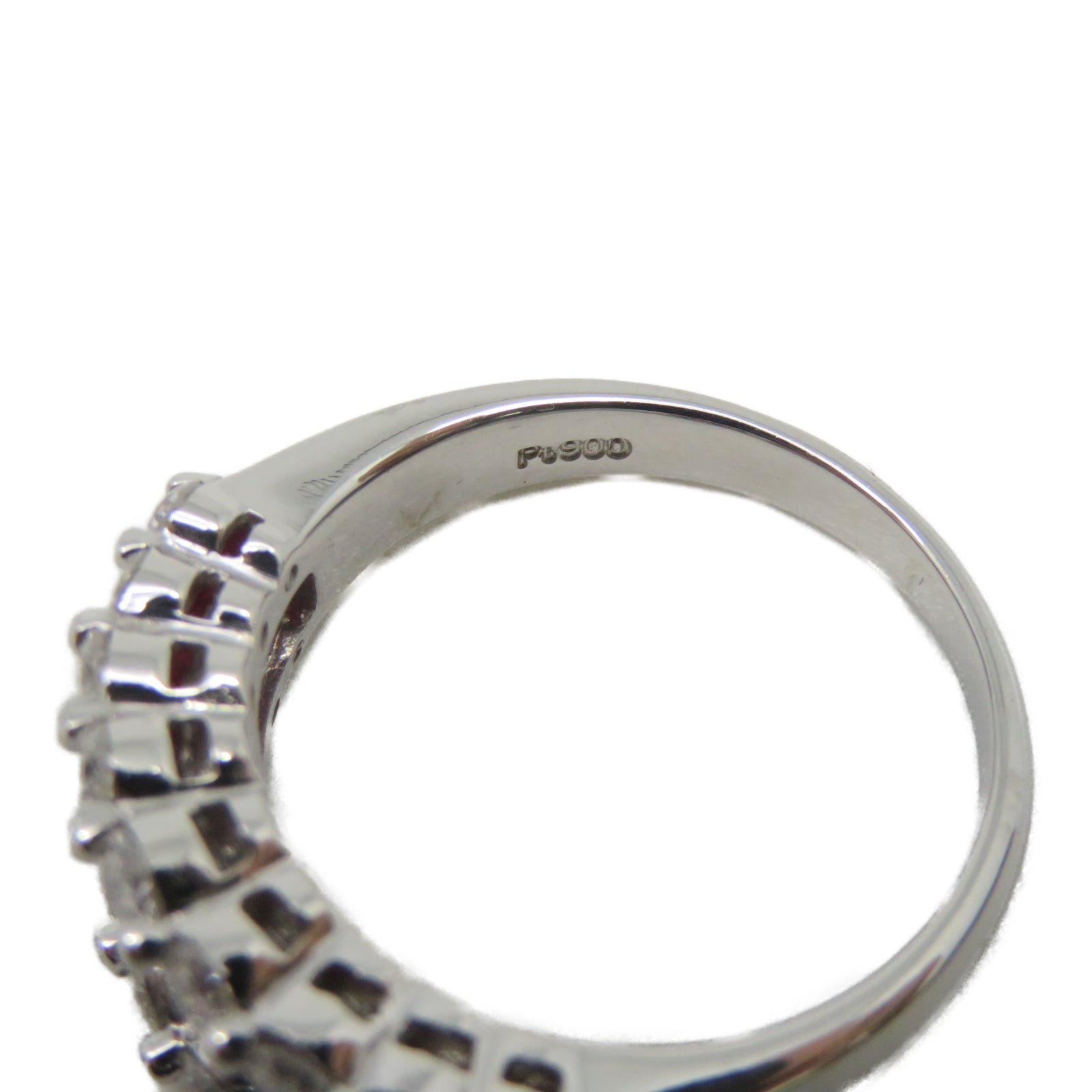 JEWELRY PT900白金Ruby Ring 1.06ct红宝石0.72ct钻石戒指US#5.5